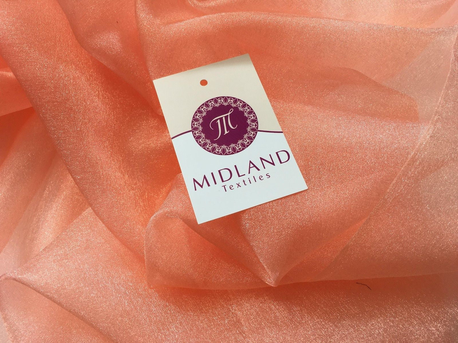 CRYSTAL ORGANZA WEDDING BRIDAL DANCE VEIL DRESS FABRIC MATERIAL 45' WIDE M111 - Midland Textiles & Fabric