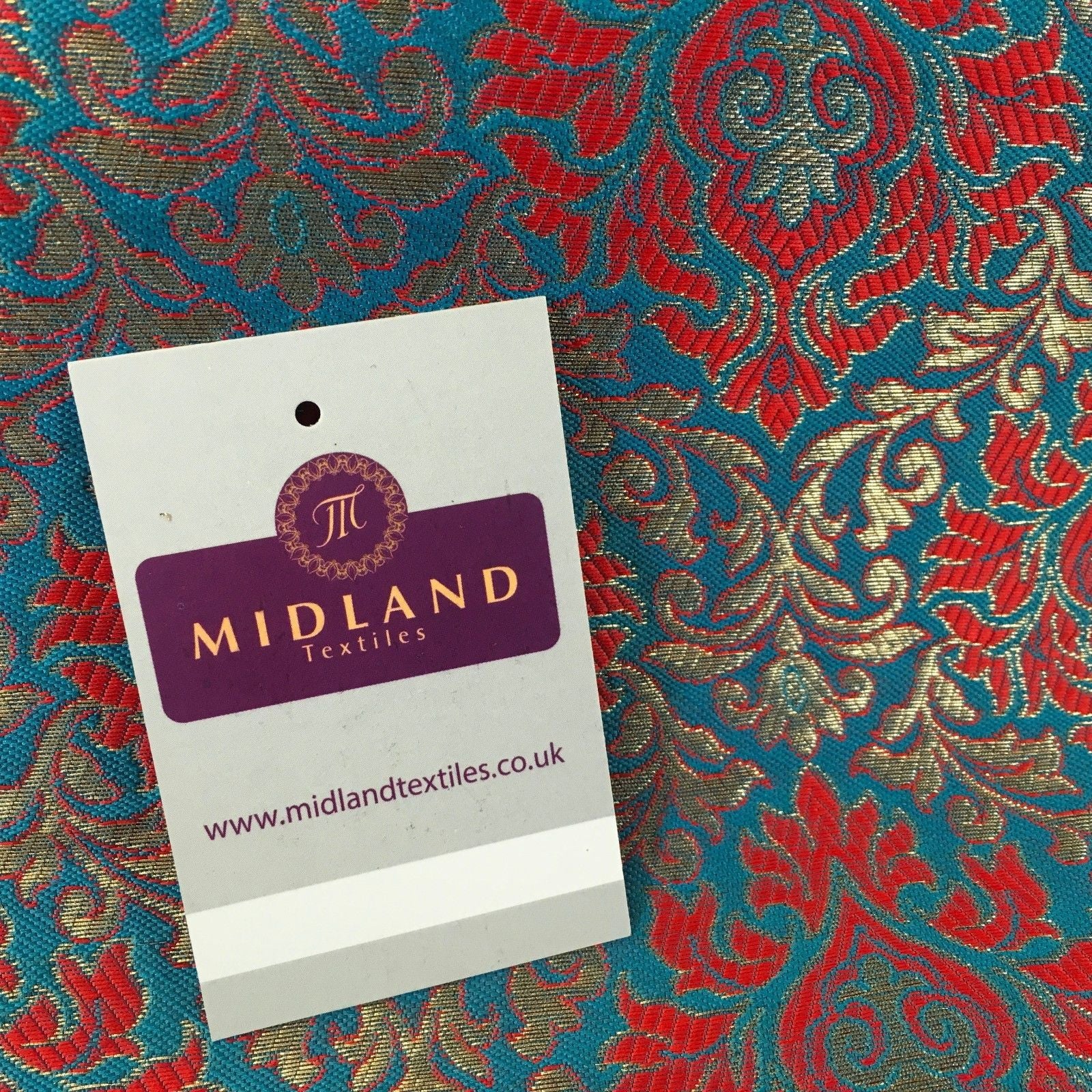 Indian Vintage Ornate jacquard Banarsi brocade waistcoat fabric 50' M725 Mtex - Midland Textiles & Fabric