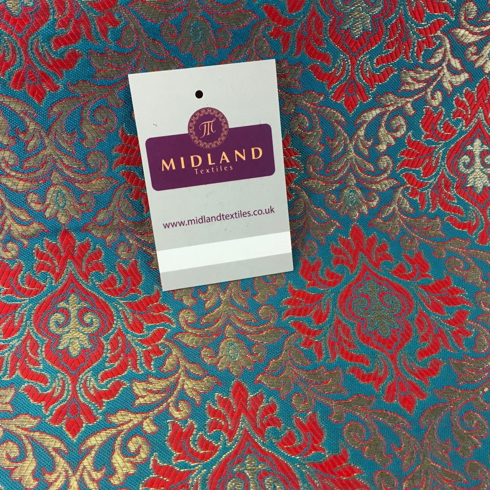 Indian Vintage Ornate jacquard Banarsi brocade waistcoat fabric 50' M725 Mtex - Midland Textiles & Fabric