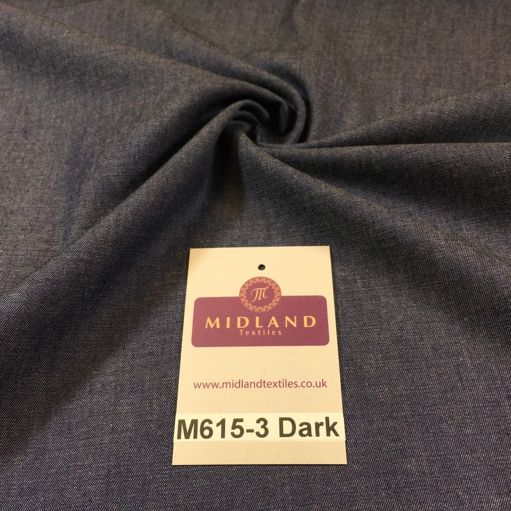 4oz Washed Denim Light-medium-dark blue 100% Cotton Fabric 146cm wide  M615 Mtex - Midland Textiles & Fabric