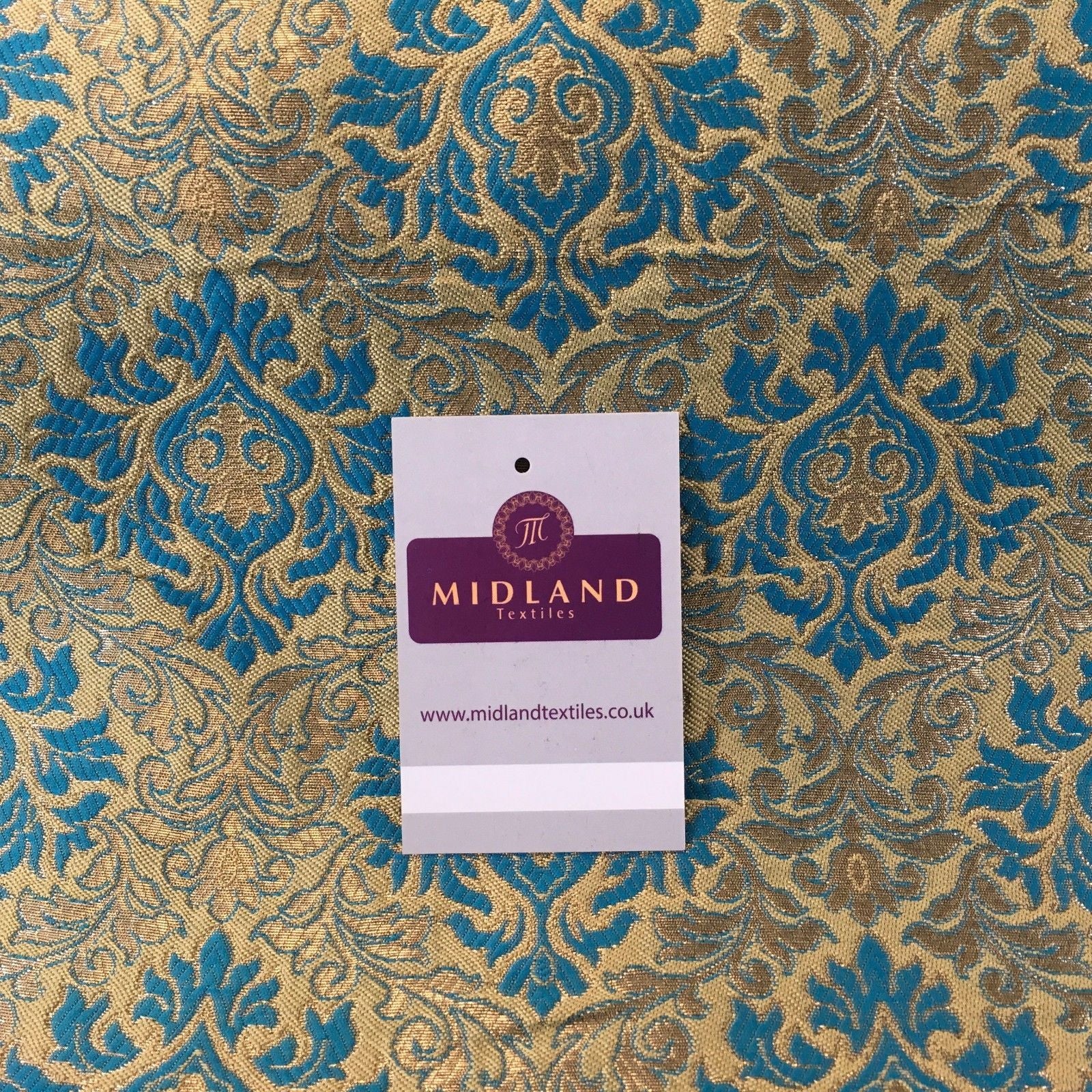 Indian Vintage Ornate jacquard Banarsi brocade waistcoat fabric 50' M725 Mtex - Midland Textiles & Fabric