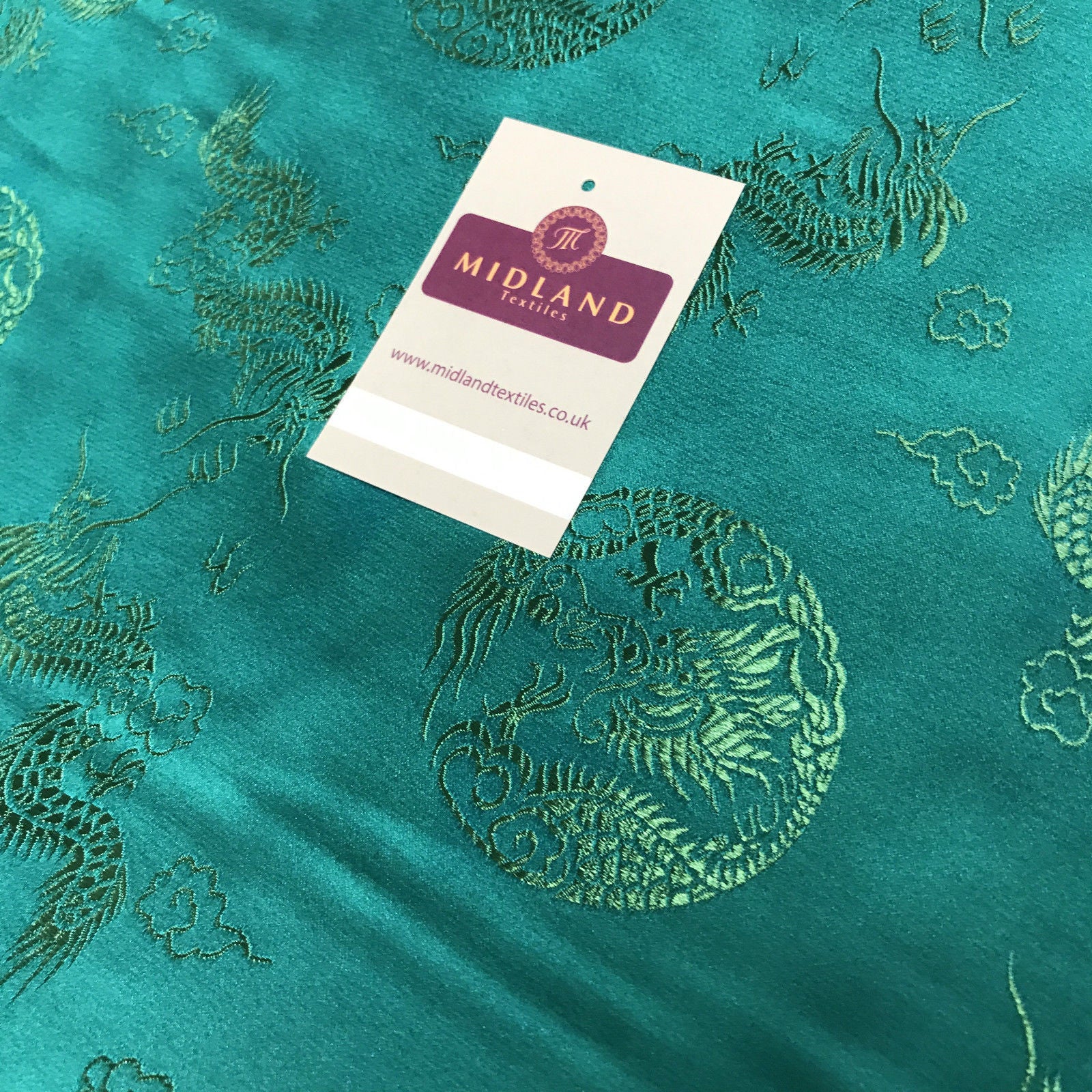 Traditional Oriental Gold Dragon Silk Satin Brocade 45' Wide M60 Mtex - Midland Textiles & Fabric