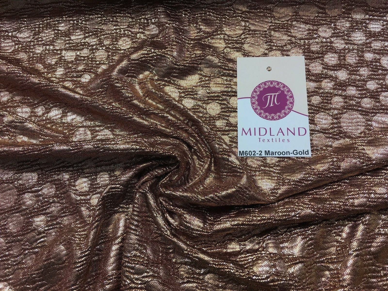 Metallic Corduroy Foil Lame Fabric 1 way stretch 58' wide M602 Mtex - Midland Textiles & Fabric