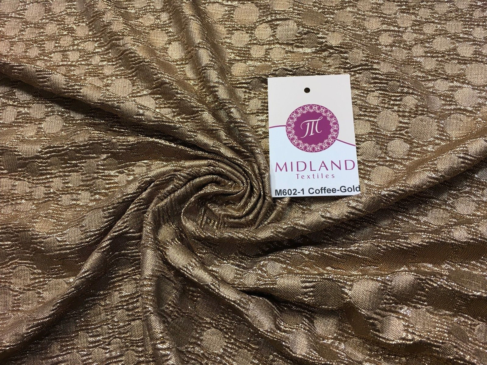 Metallic Corduroy Foil Lame Fabric 1 way stretch 58' wide M602 Mtex - Midland Textiles & Fabric
