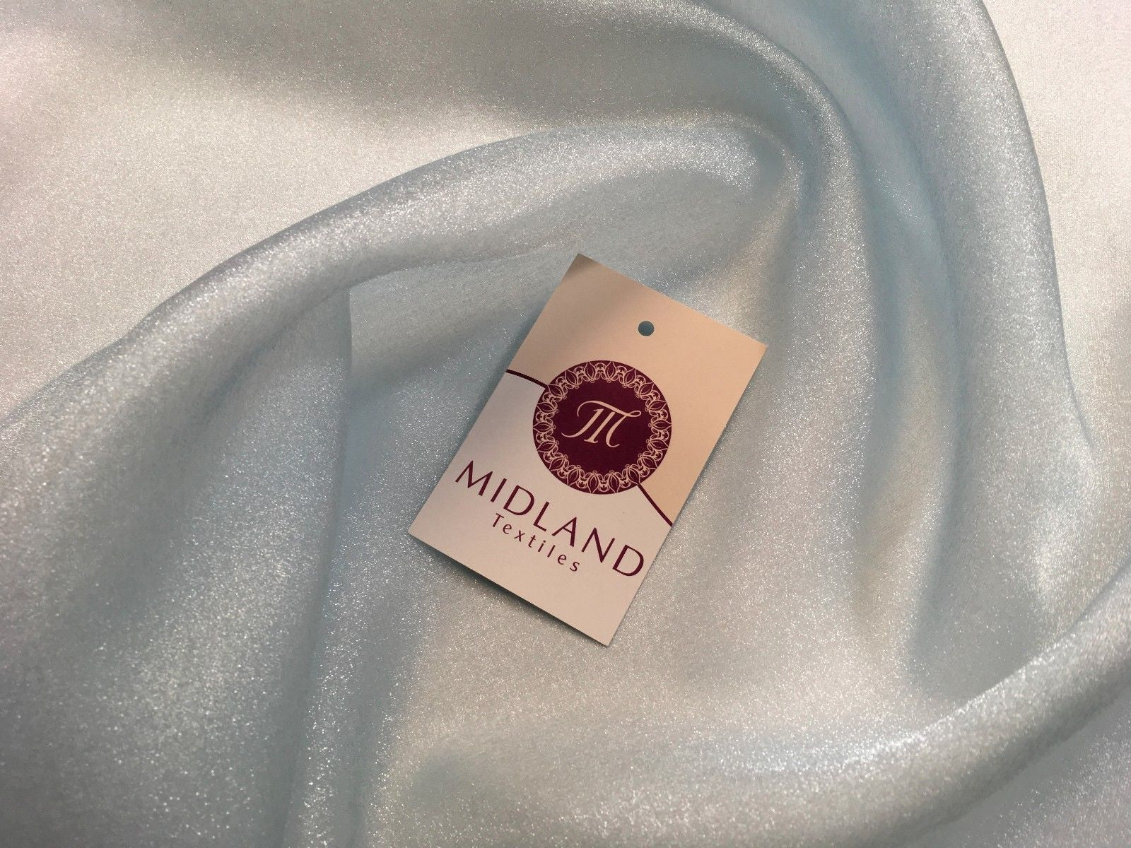 CRYSTAL ORGANZA WEDDING BRIDAL DANCE VEIL DRESS FABRIC MATERIAL 45" WIDE M111 - Midland Textiles & Fabric