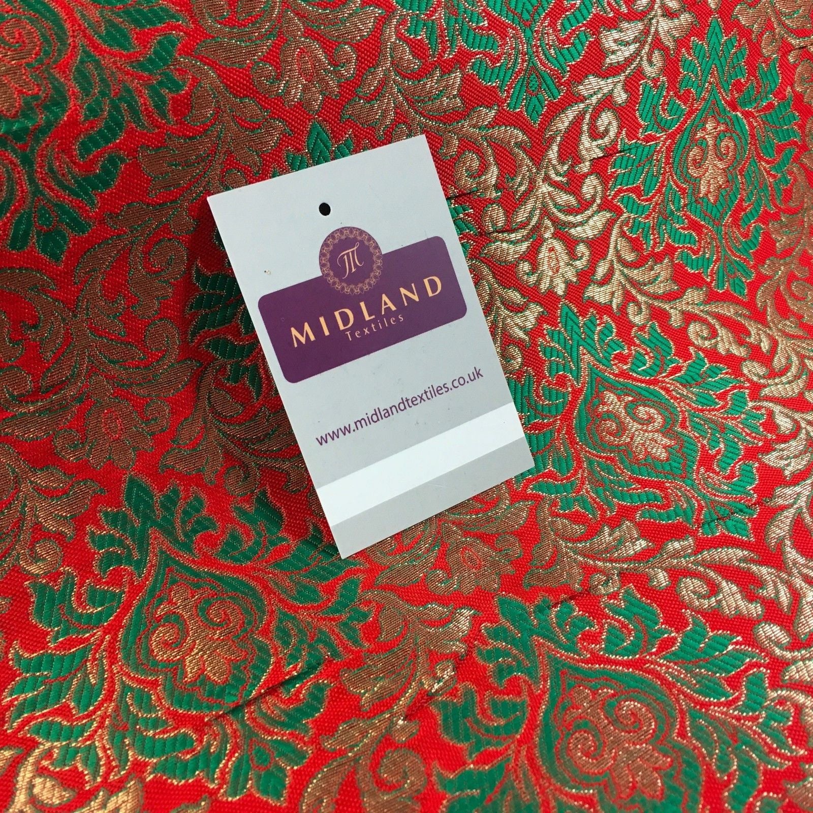 Indian Vintage Ornate jacquard Banarsi brocade waistcoat fabric 50' M725 Mtex - Midland Textiles & Fabric