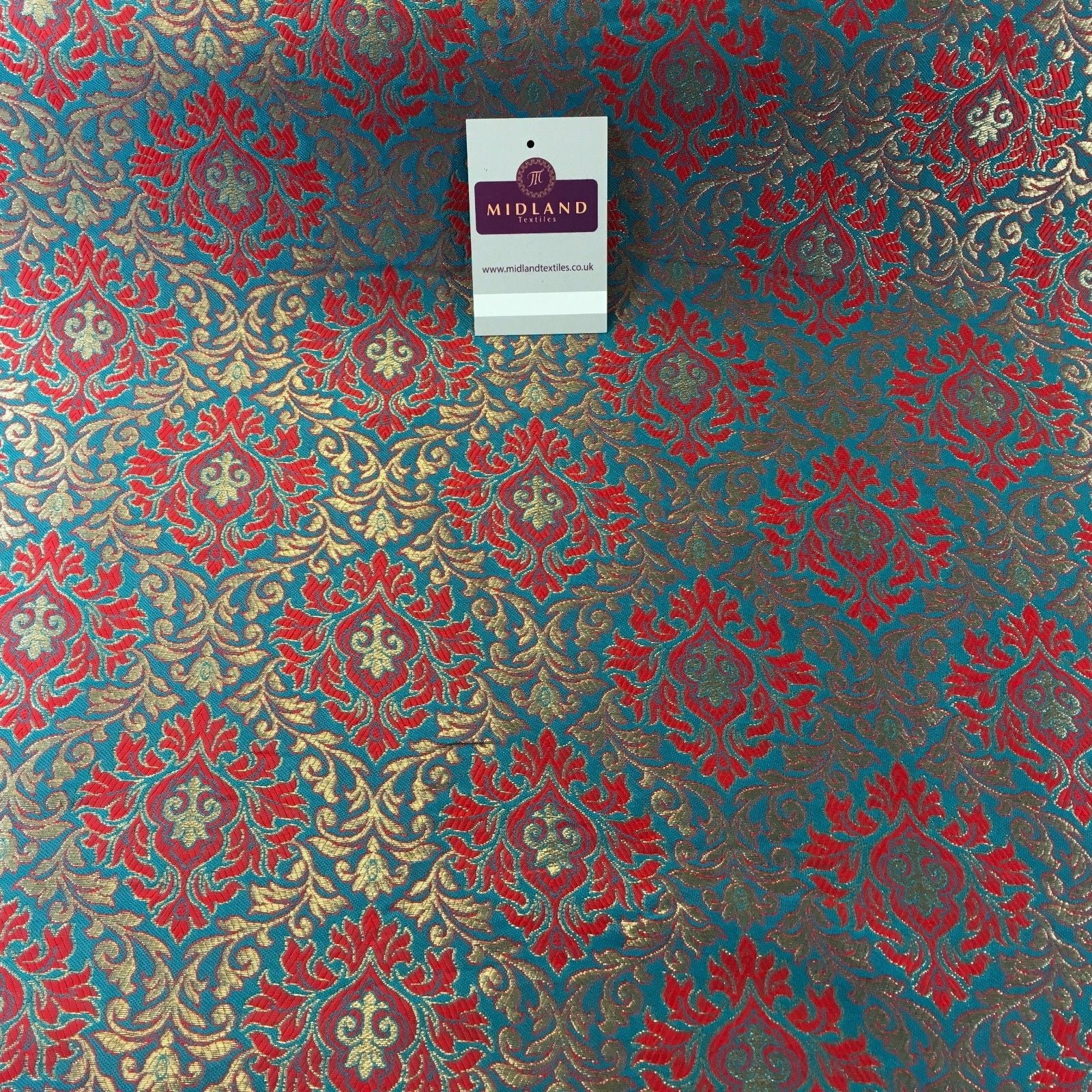 Indian Vintage Ornate jacquard Banarsi brocade waistcoat fabric 50' M725 Mtex - Midland Textiles & Fabric