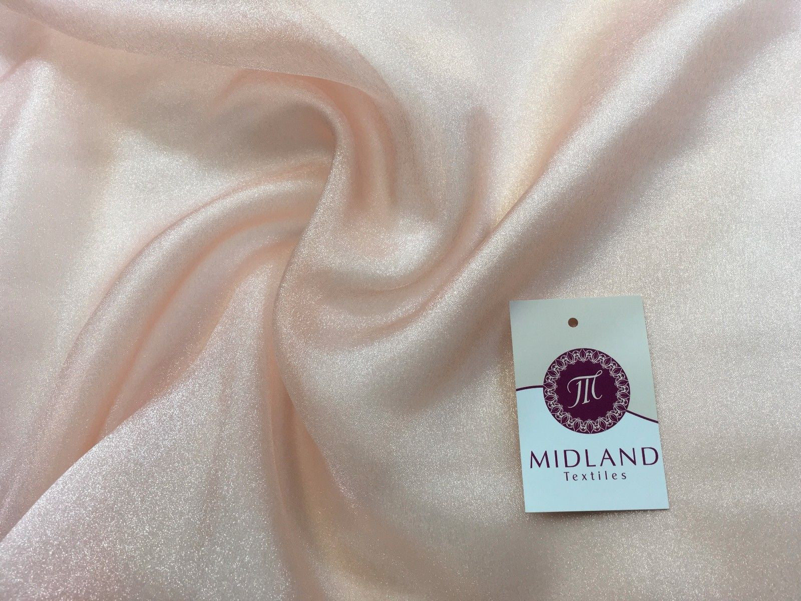 CRYSTAL ORGANZA WEDDING BRIDAL DANCE VEIL DRESS FABRIC MATERIAL 45" WIDE M111 - Midland Textiles & Fabric