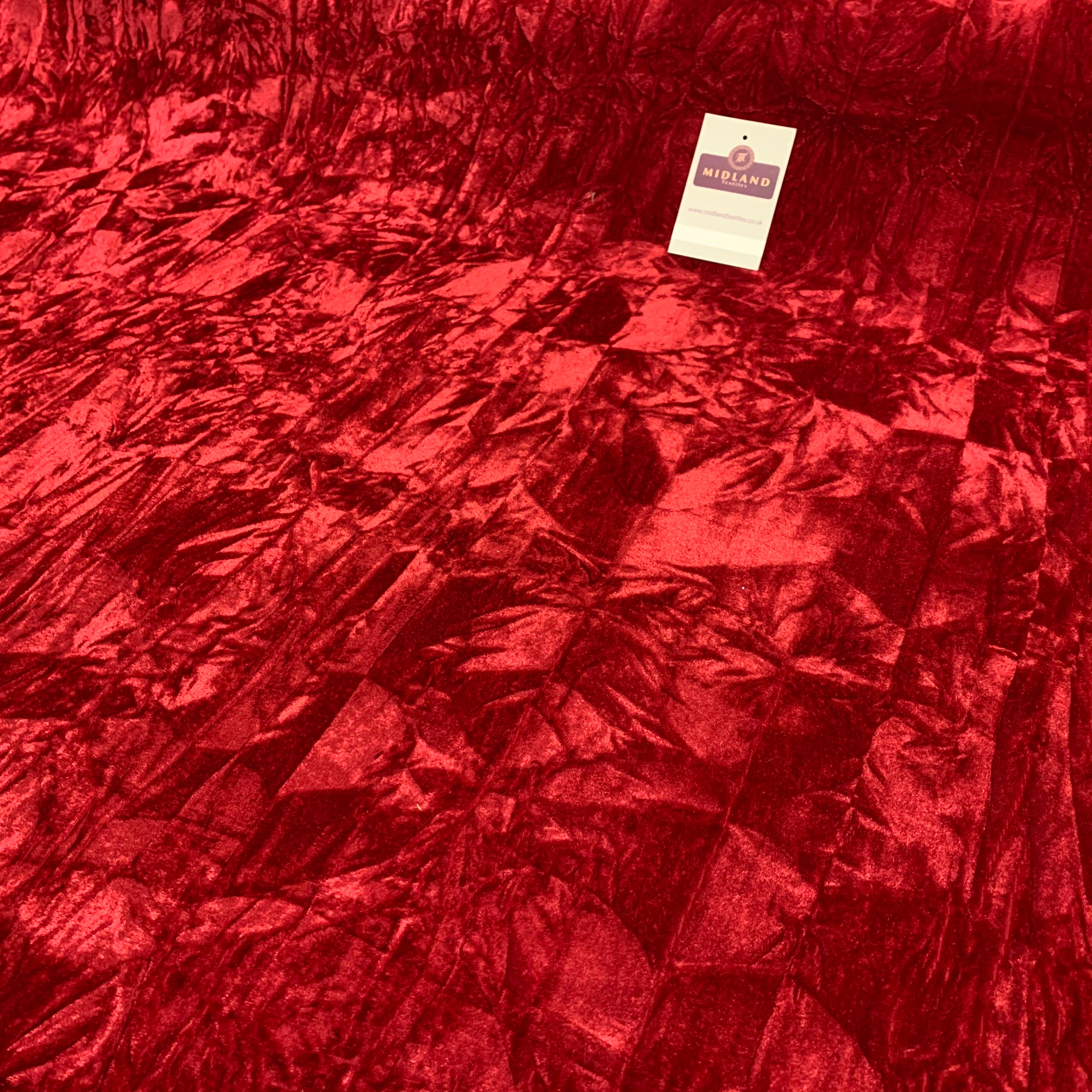 Crushed Creased Ice Velvet One way stretch Dress Fabric 58' M607 Mtex