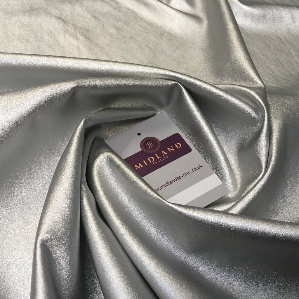 Shiny Metallic 2 way Stretch Leatherette Dress Fabric 55