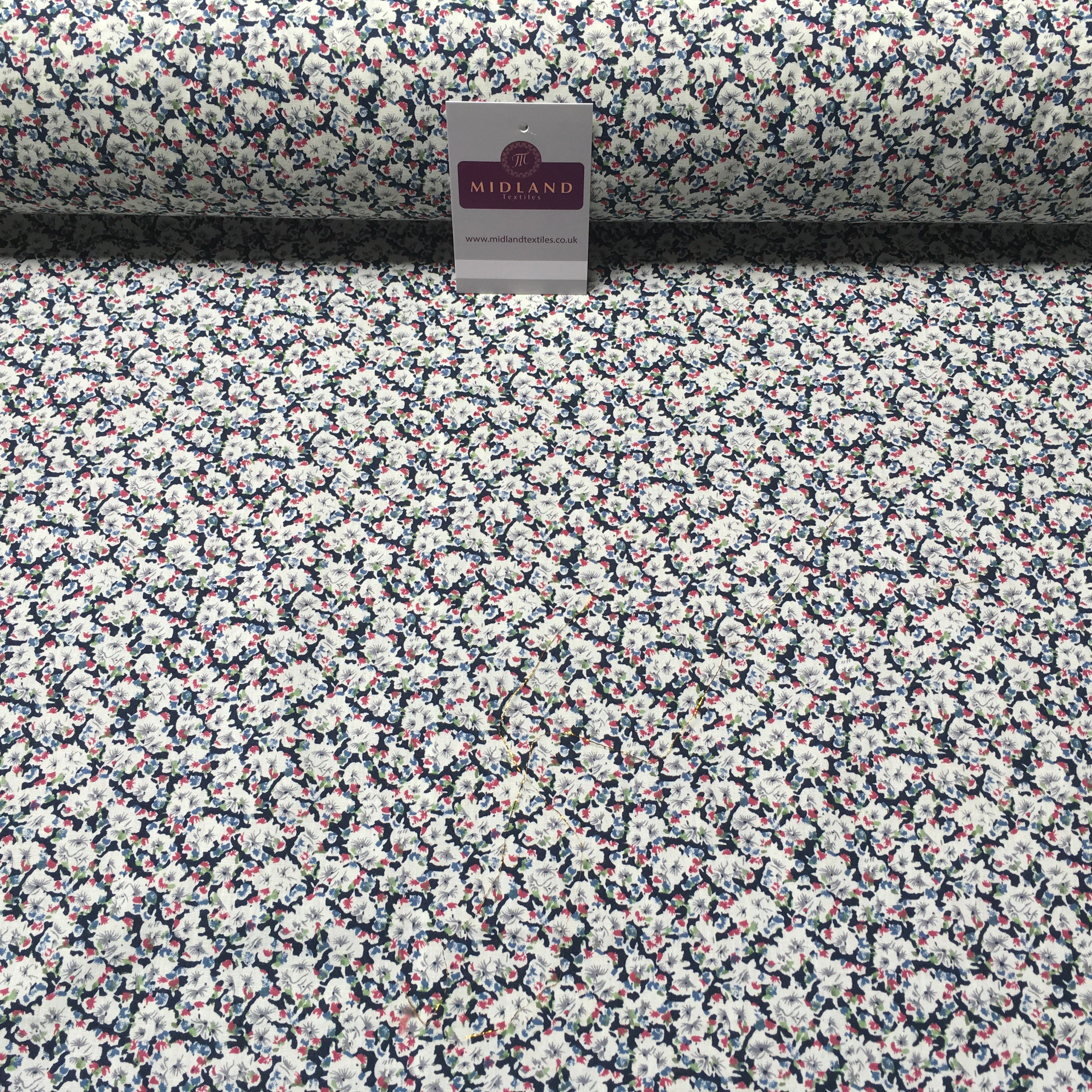 Small Floral Printed 100% Cotton Fabric 58' Wide Mtex MA914