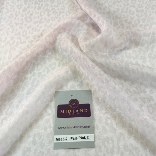 Lightweight Leopard Shimmer Chiffon Dress, scarf Fabric 58" wide M653 - Midland Textiles & Fabric