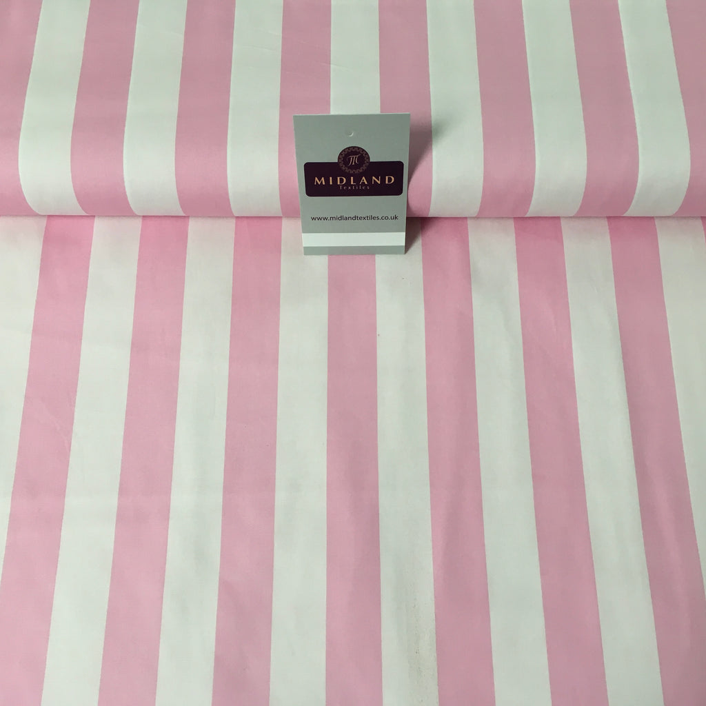 2.5cm Candy Stripped Cotton Poplin shirting, dress Fabric 44