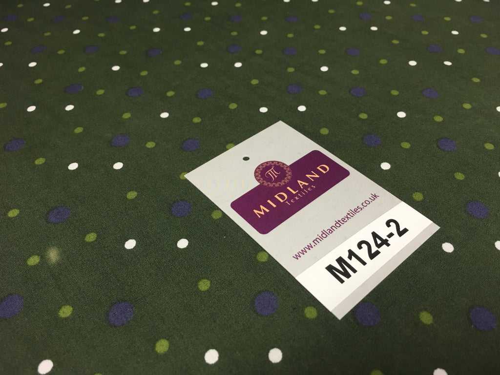 Multi coloured Polka Dot & Spot 100% Cotton Poplin Fabric 58