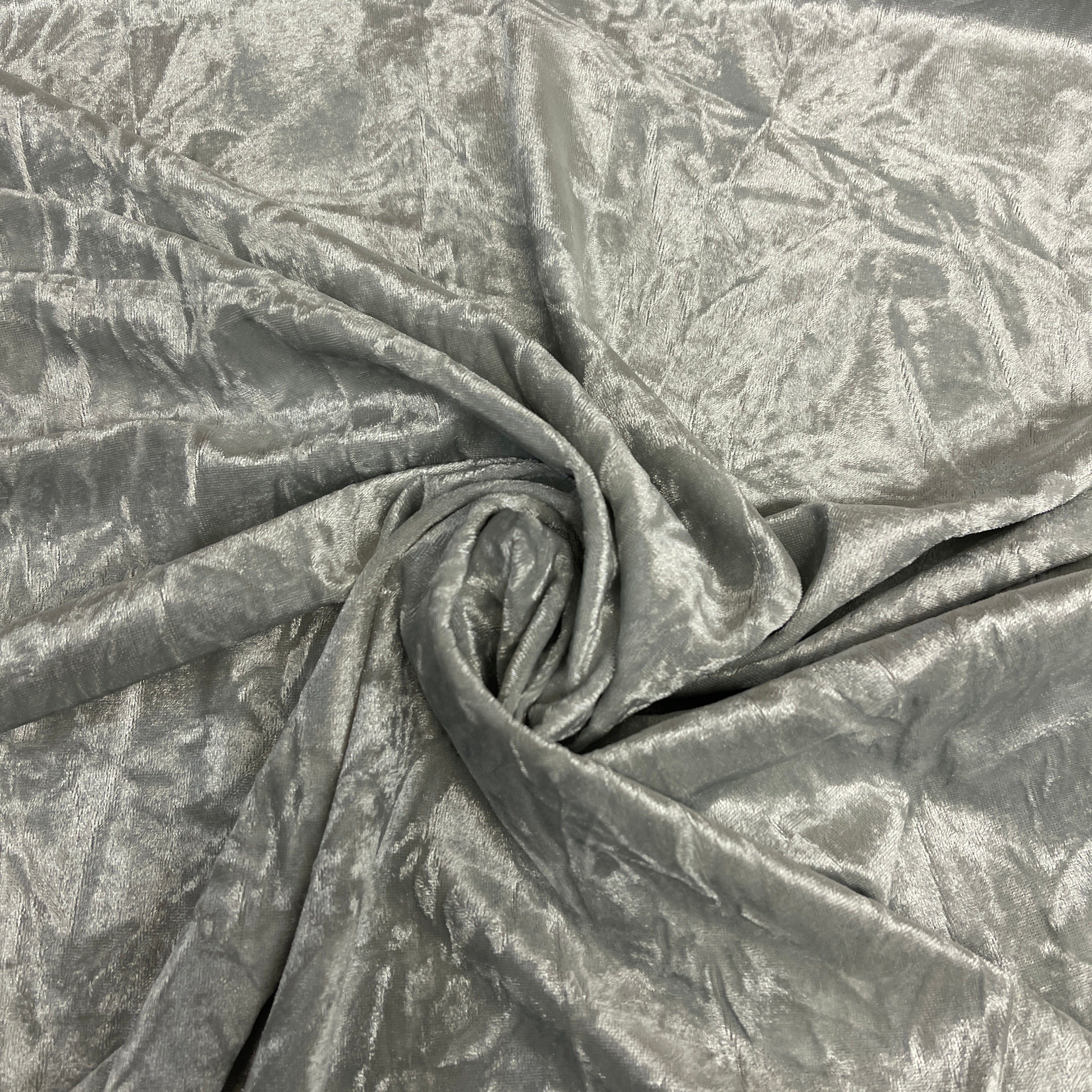 Crushed Creased Ice Velvet One way stretch Dress Fabric 58' M607 Mtex