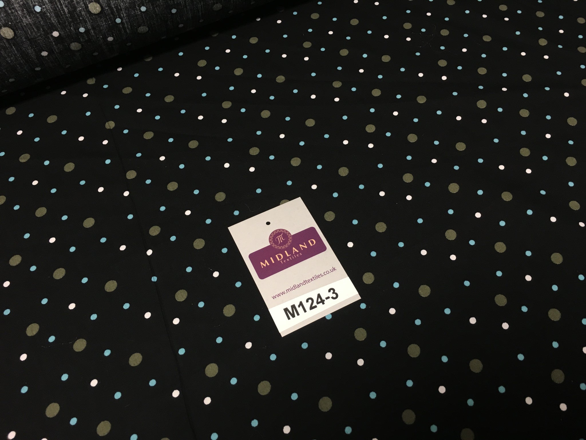 Multi coloured Polka Dot & Spot 100% Cotton Poplin Fabric 58' Wide M124 - Midland Textiles & Fabric