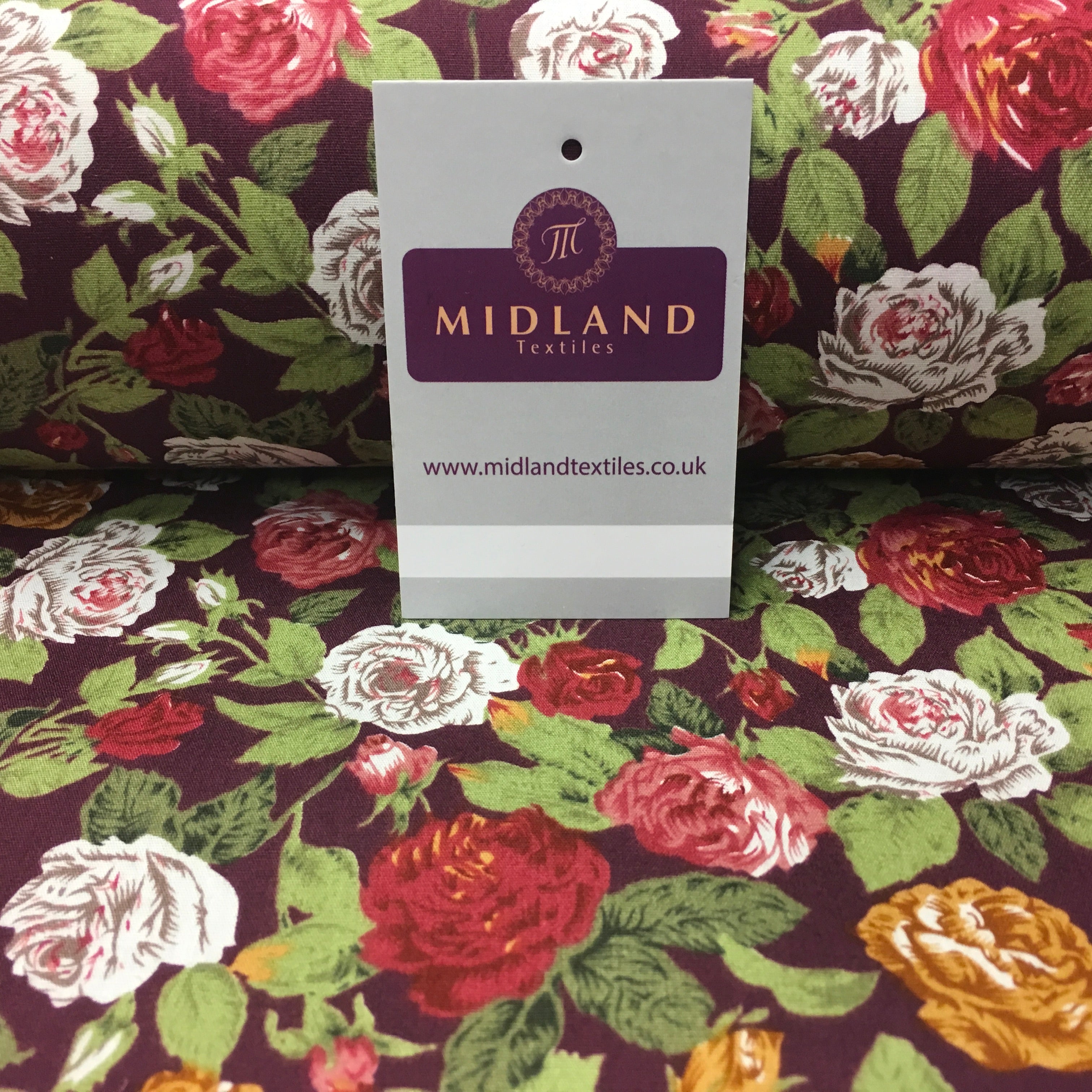 Floral Vintage Shabby Chic Printed 100% Cotton Fabric 58' Wide MA911 Mtex