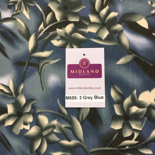 Floral two tonal Shaded peach crepe polyester dress fabric 58" M655 Mtex - Midland Textiles & Fabric