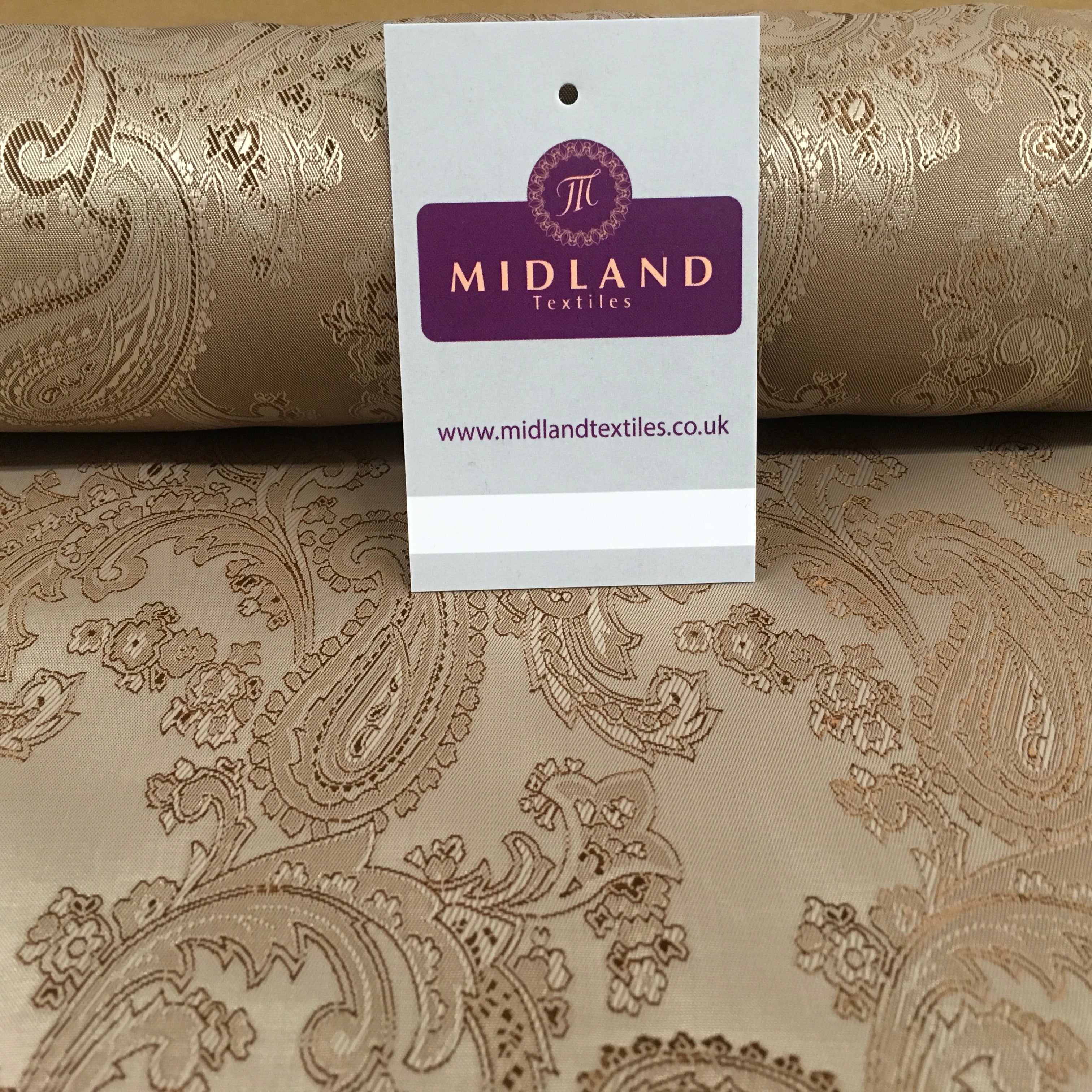 Two Toned Paisley Metallic Jacquard Lining perfect for ties 56' Wide M771 Mtex