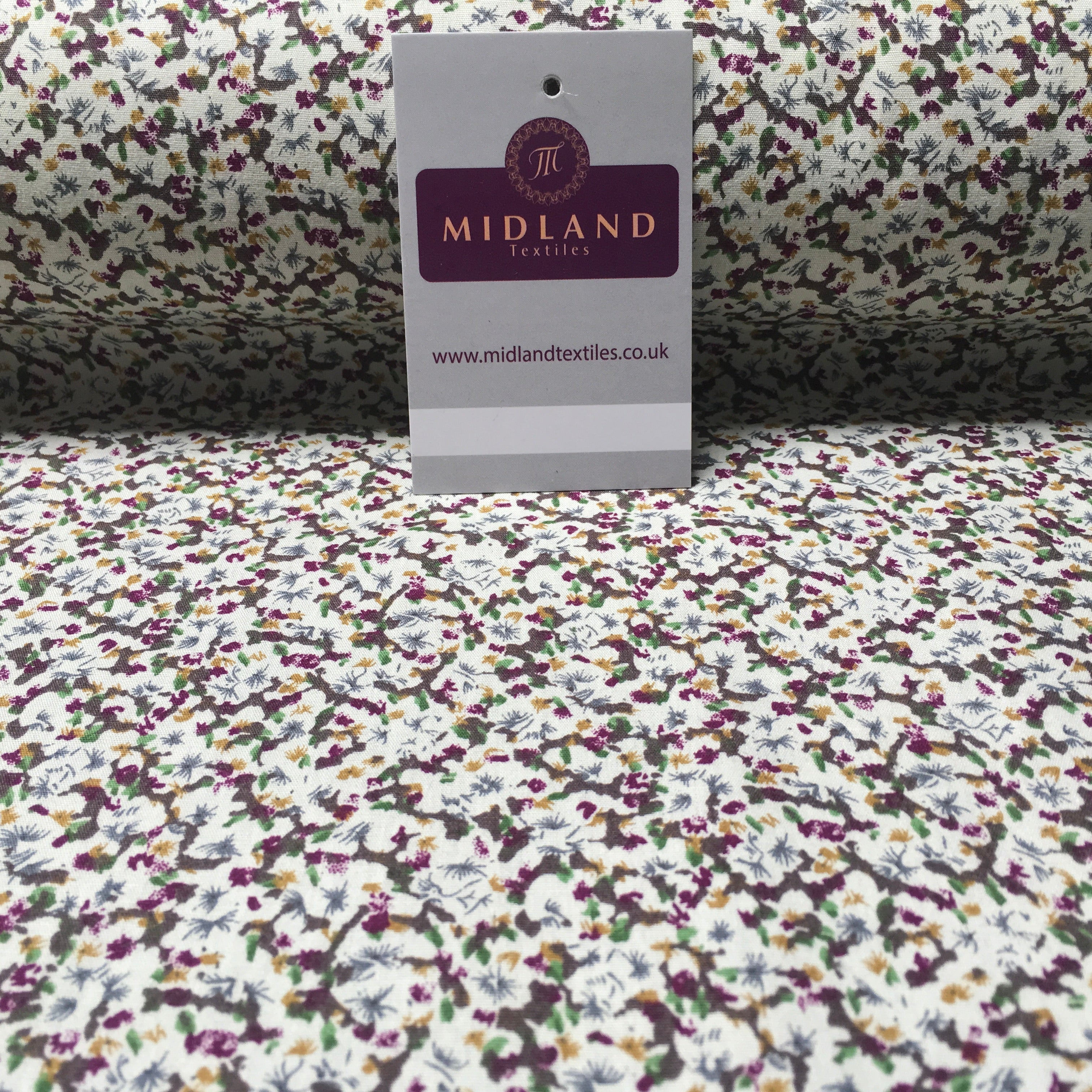 Small Floral Printed 100% Cotton Fabric 58' Wide Mtex MA914