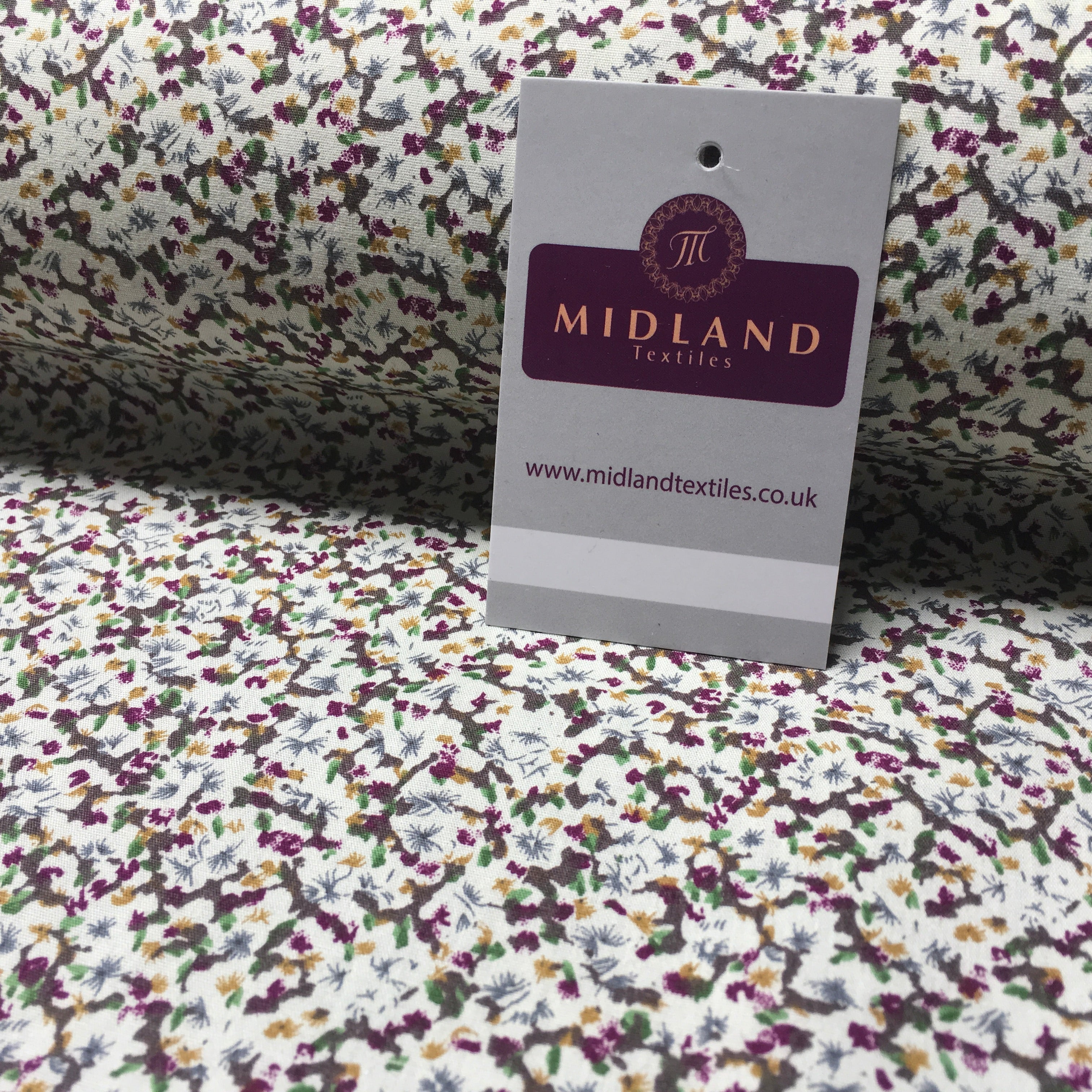 Small Floral Printed 100% Cotton Fabric 58' Wide Mtex MA914