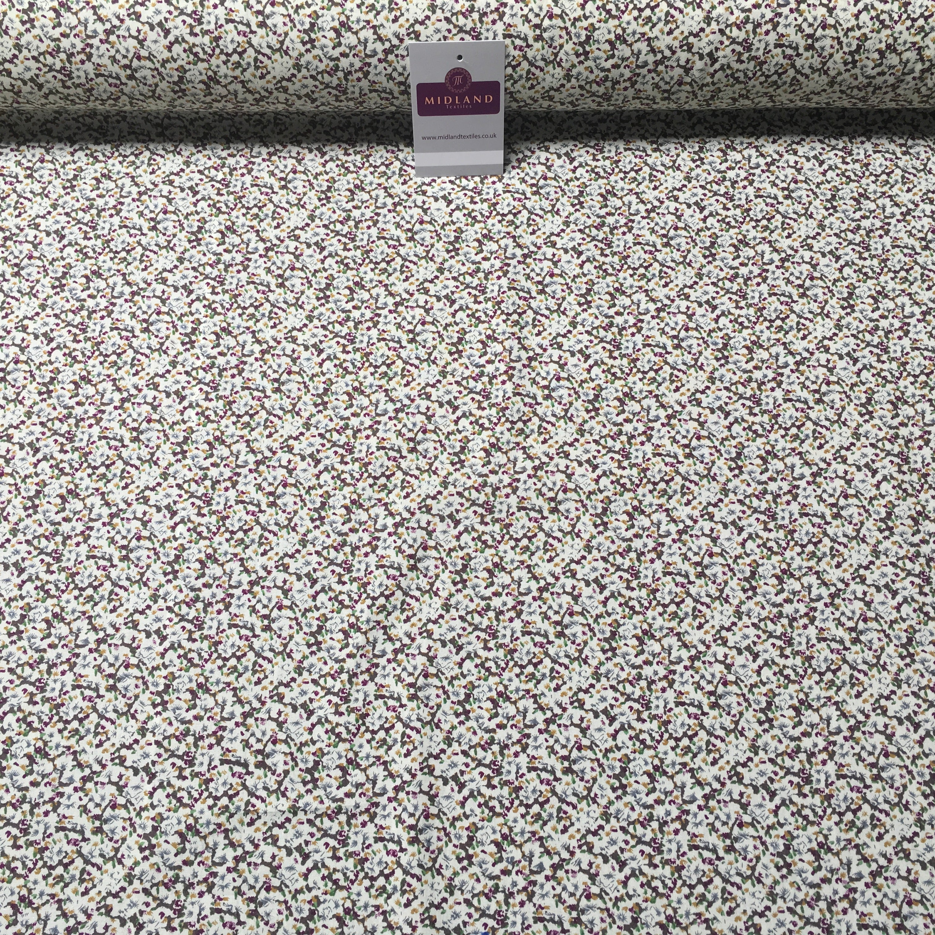 Small Floral Printed 100% Cotton Fabric 58' Wide Mtex MA914