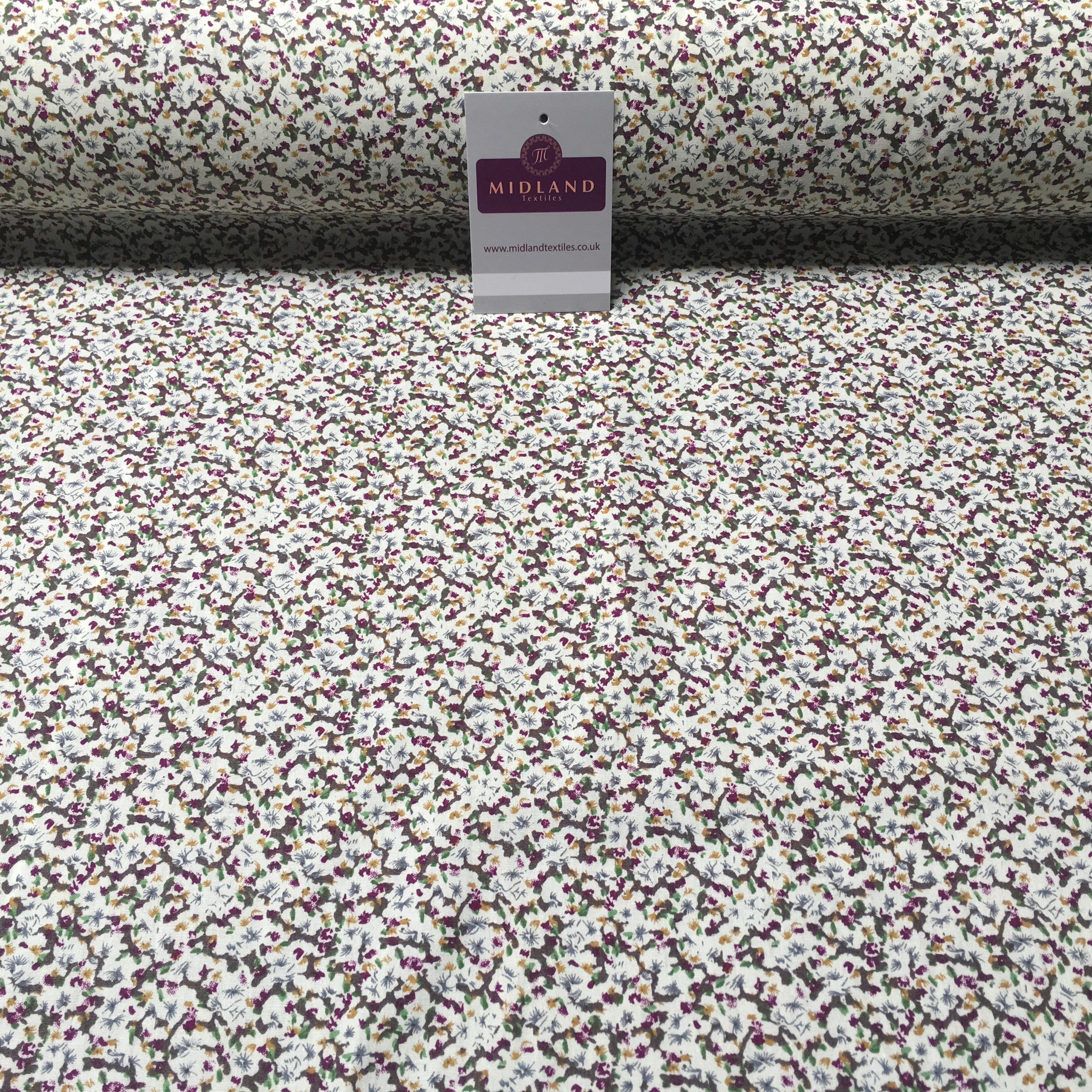 Small Floral Printed 100% Cotton Fabric 58' Wide Mtex MA914