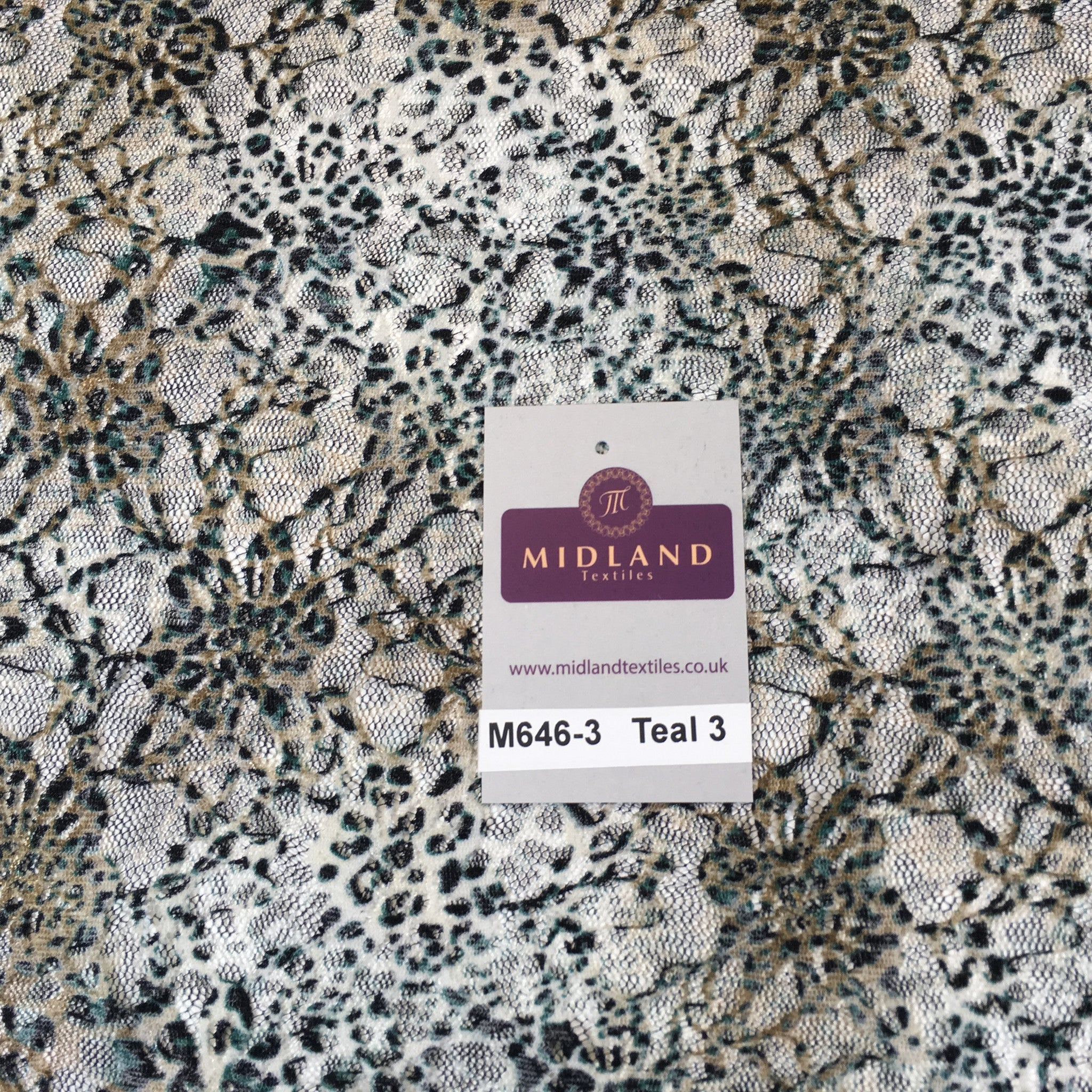 Animal snake printed raschel stretch lace dress fabric 55' Wide M646 Mtex - Midland Textiles & Fabric