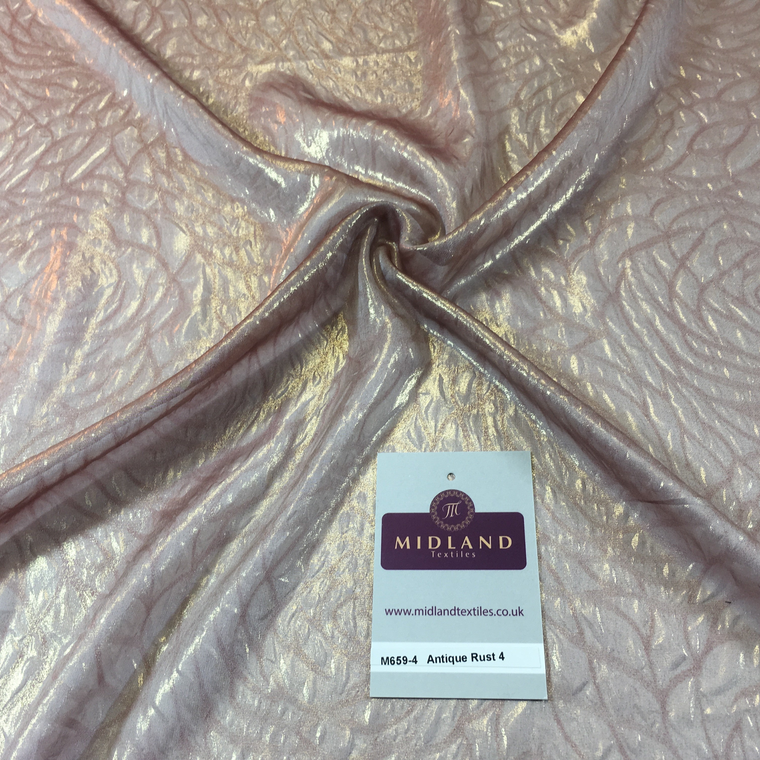 Lightweight Marble Gold Shimmer embossed foil Chiffon fabric 58' wide M659 Mtex - Midland Textiles & Fabric