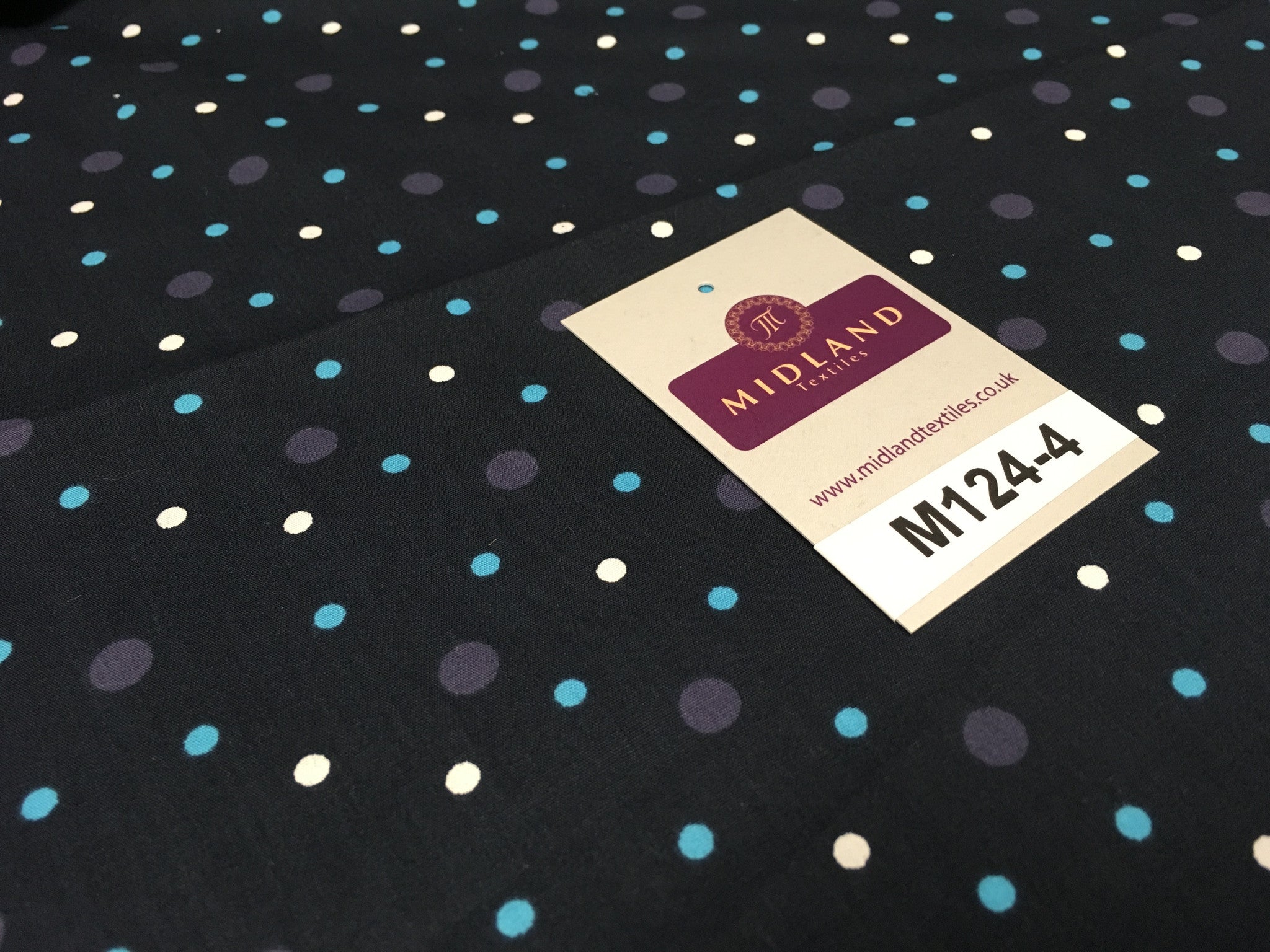 Multi coloured Polka Dot & Spot 100% Cotton Poplin Fabric 58' Wide M124 - Midland Textiles & Fabric