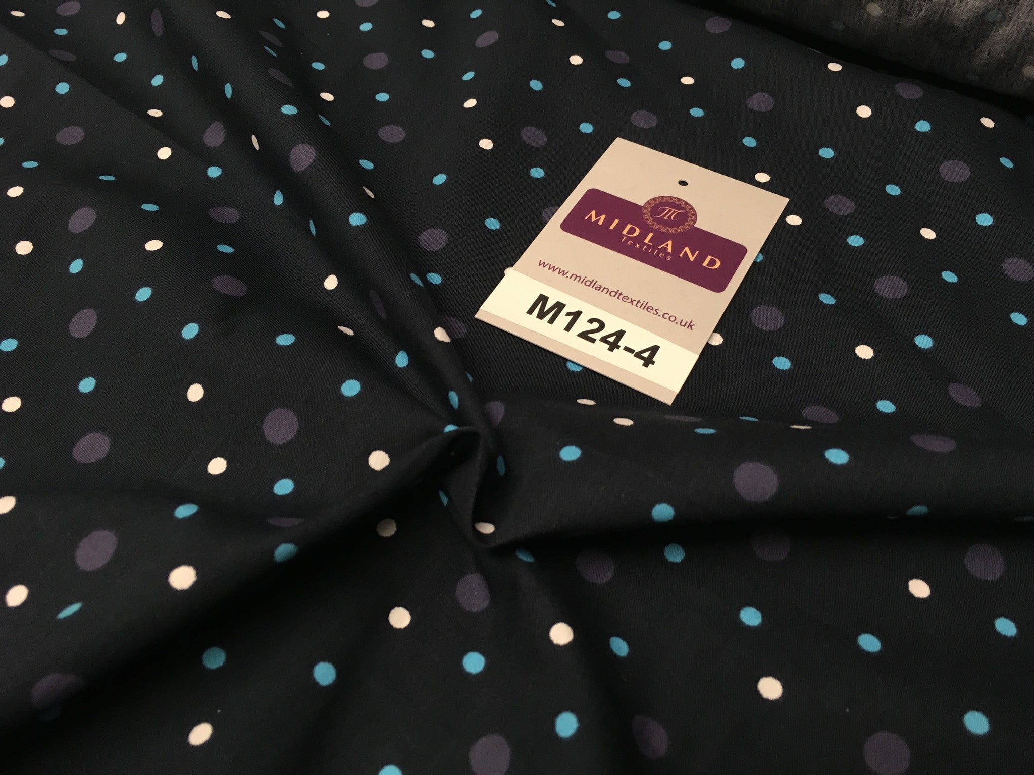 Multi coloured Polka Dot & Spot 100% Cotton Poplin Fabric 58' Wide M124 - Midland Textiles & Fabric