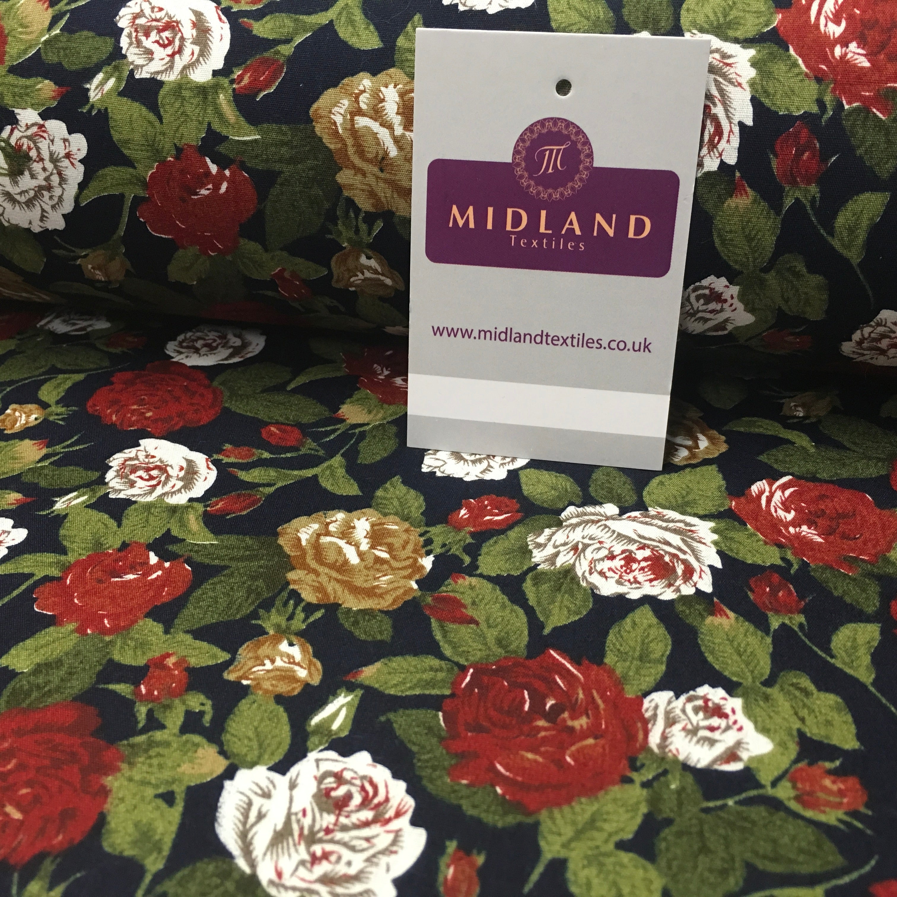 Floral Vintage Shabby Chic Printed 100% Cotton Fabric 58' Wide MA911 Mtex