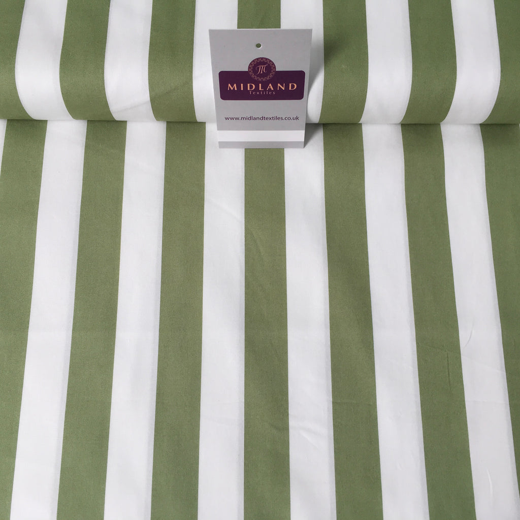 2.5cm Candy Stripped Cotton Poplin shirting, dress Fabric 44