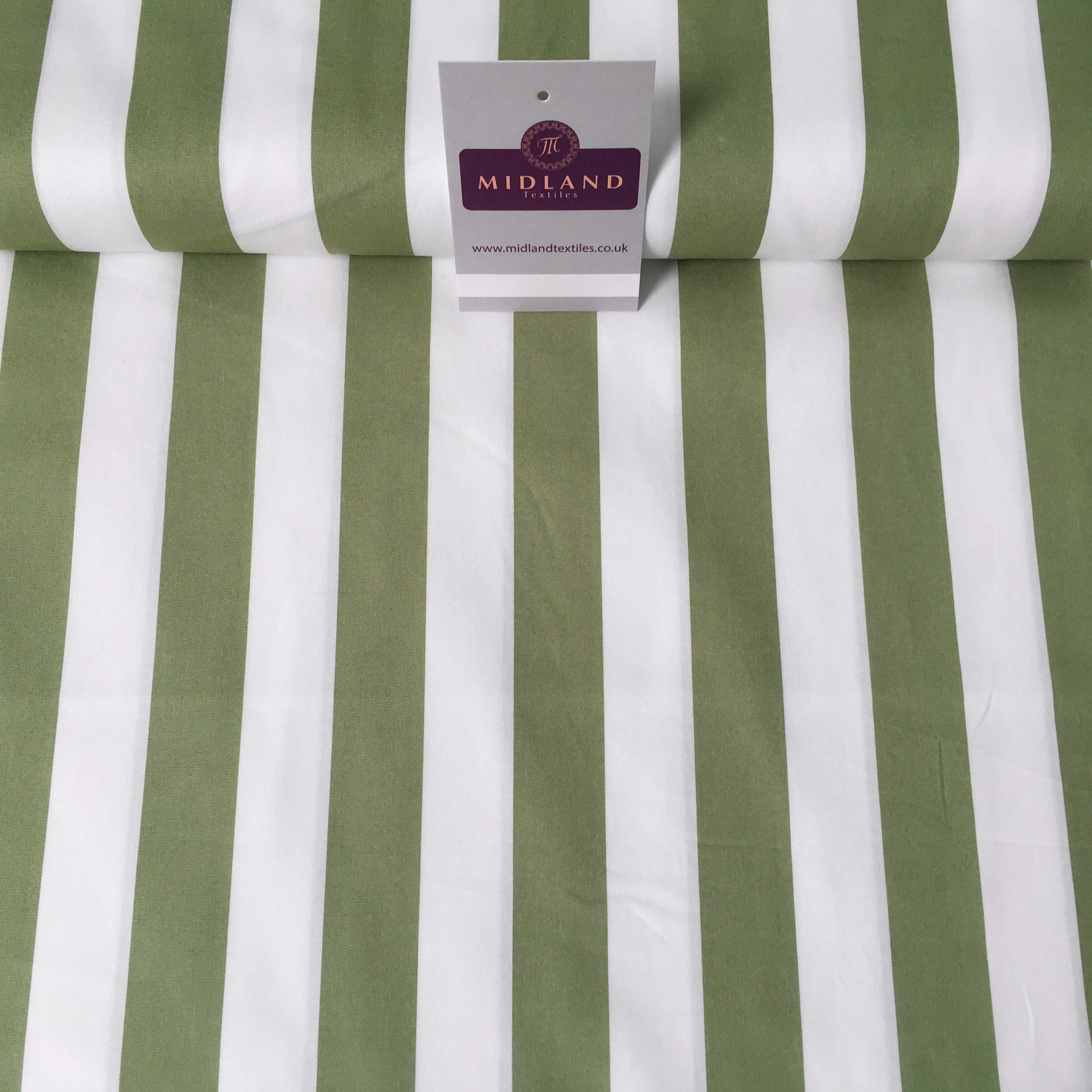 2.5cm Candy Stripped Cotton Poplin shirting, dress Fabric 44' wide MK898 Mtex