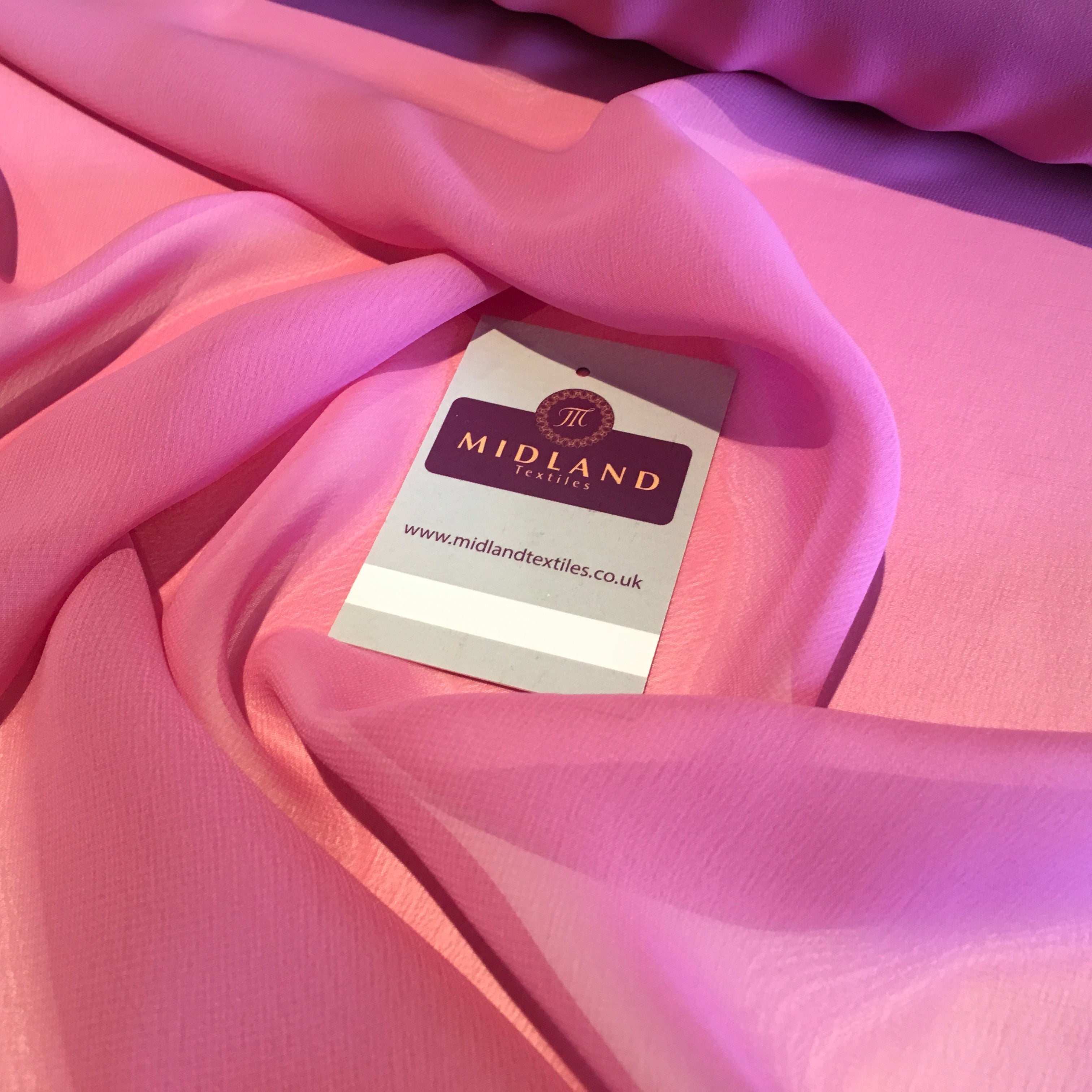 Samples Only of Hi-Multi Caress Chiffon Sheer Fabric Semi-Transparent  M608 Mtex