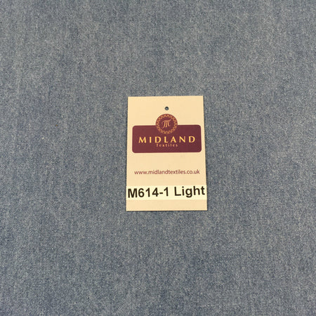 8oz Washed Denim Light-Medium-Dark Blue Fabric 100% Cotton 58" Wide M614 Mtex - Midland Textiles & Fabric