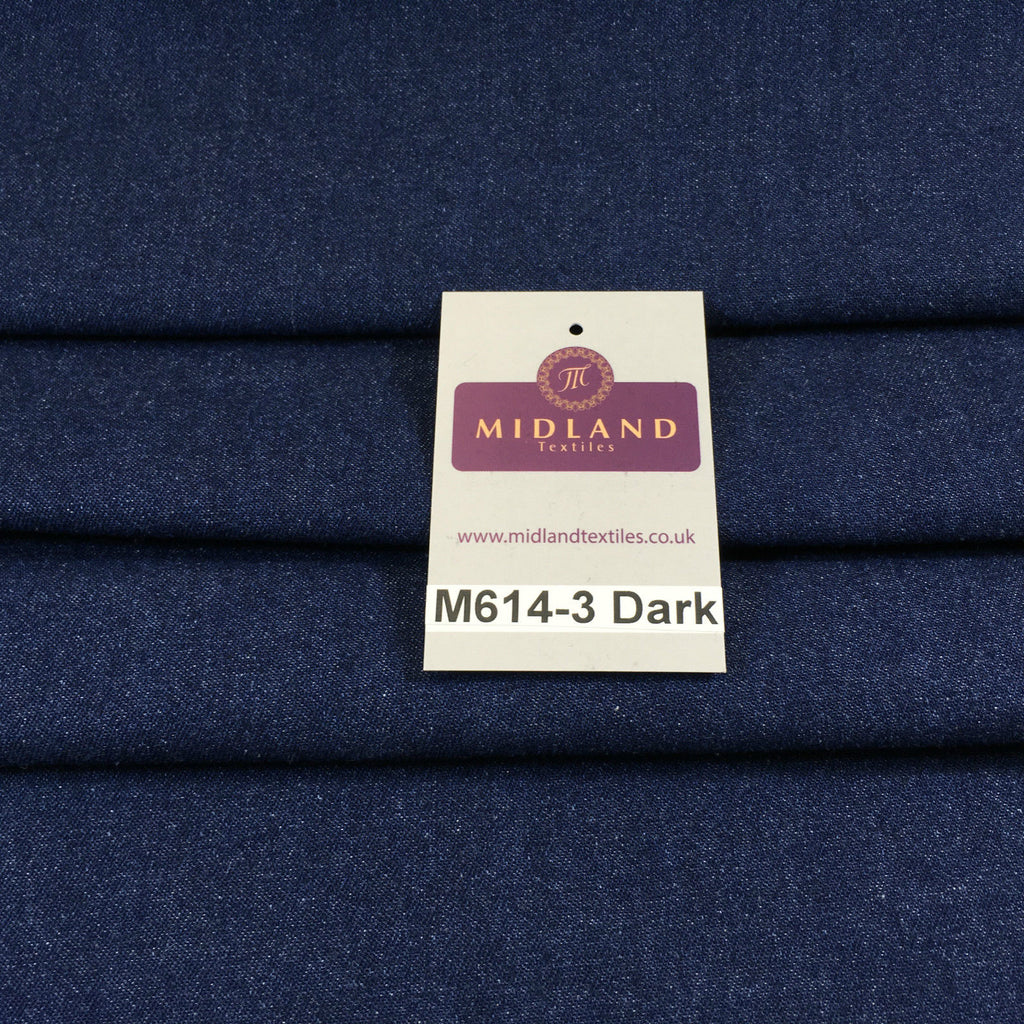 8oz Washed Denim Light-Medium-Dark Blue Fabric 100% Cotton 58