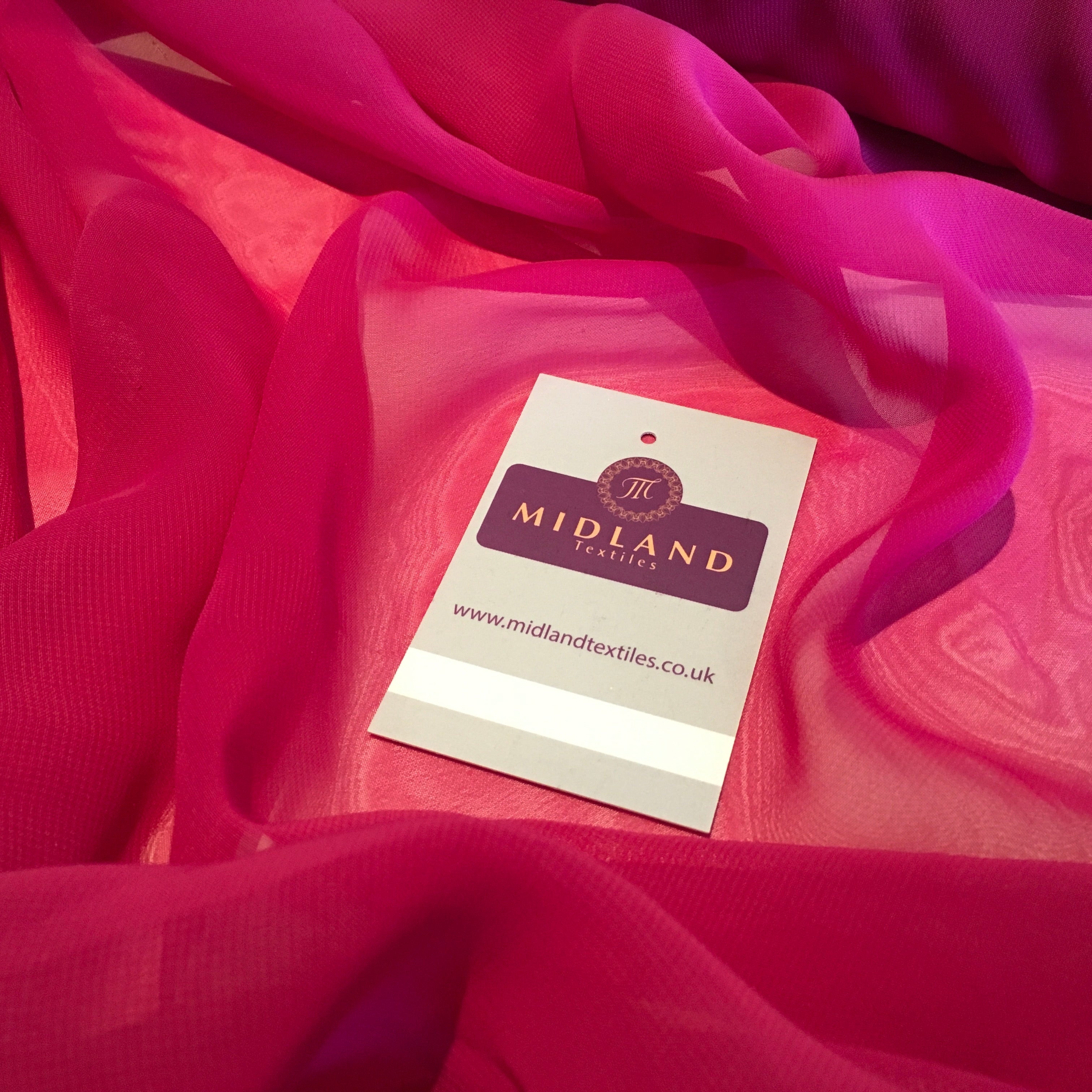 Samples Only of Hi-Multi Caress Chiffon Sheer Fabric Semi-Transparent  M608 Mtex