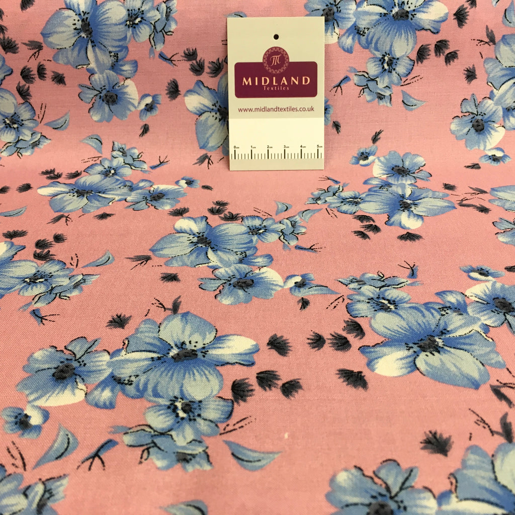 Floral prints fine Viscose Rayon dress challis Fabric M1469 Mtex