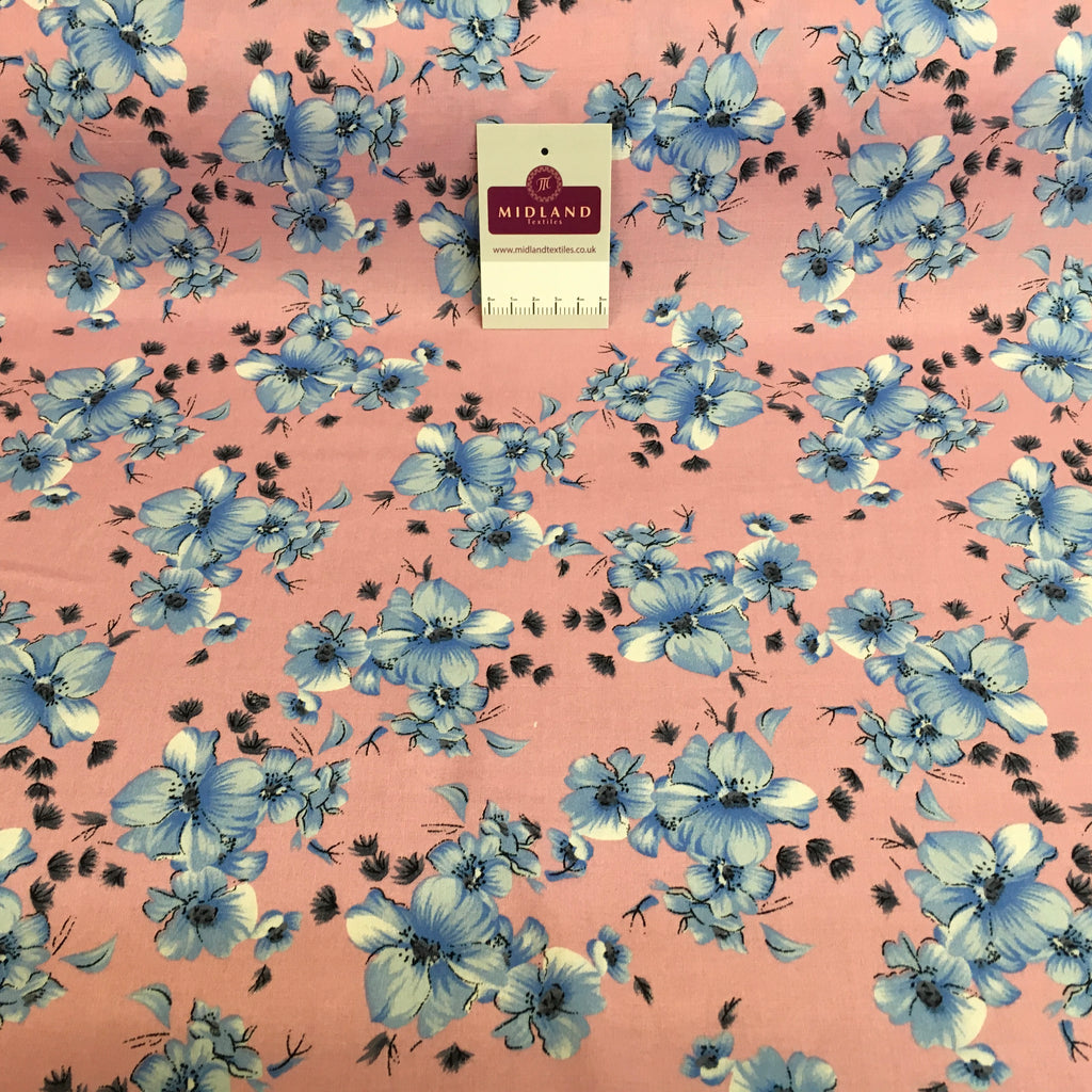 Floral prints fine Viscose Rayon dress challis Fabric M1469 Mtex