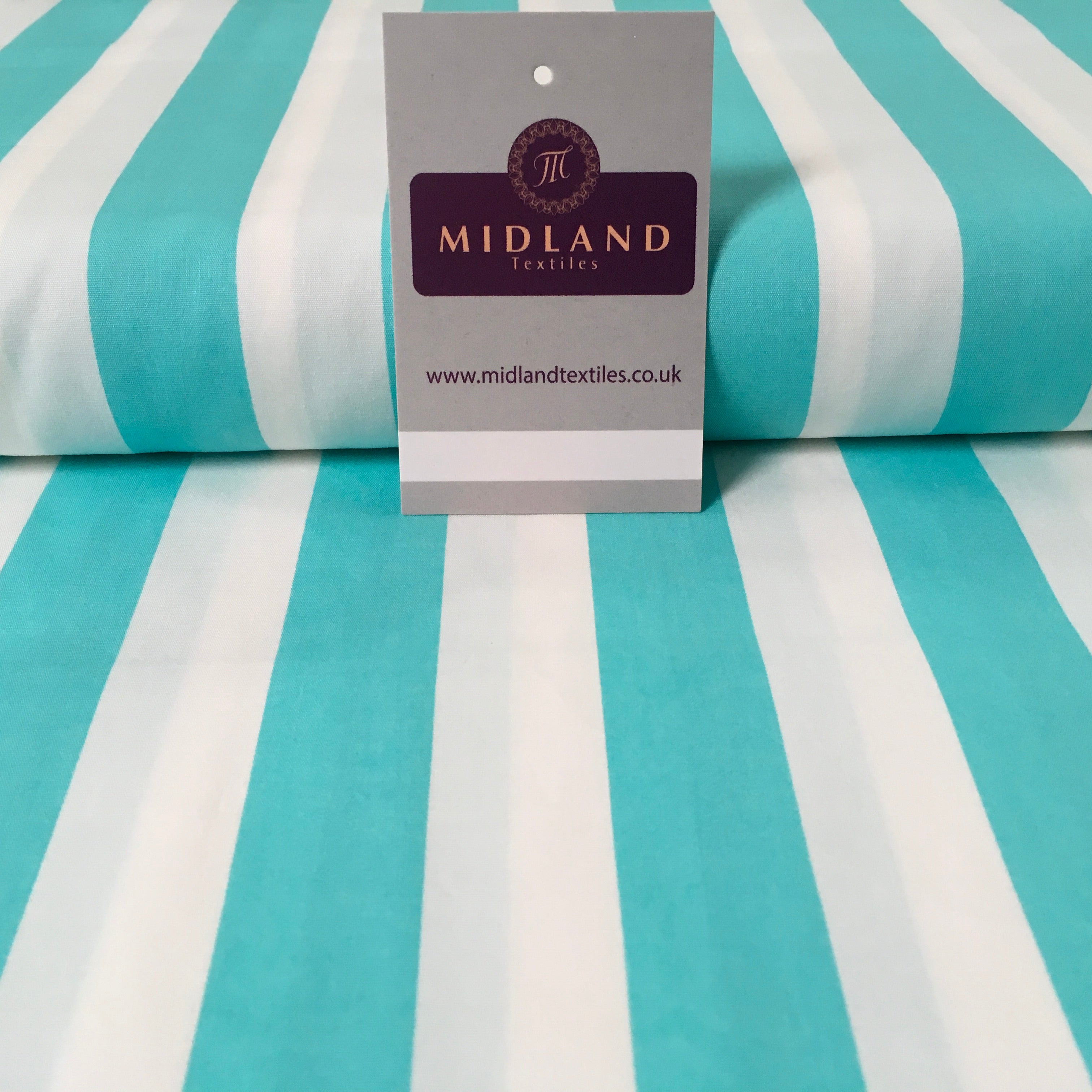 2.5cm Candy Stripped Cotton Poplin shirting, dress Fabric 44' wide MK898 Mtex