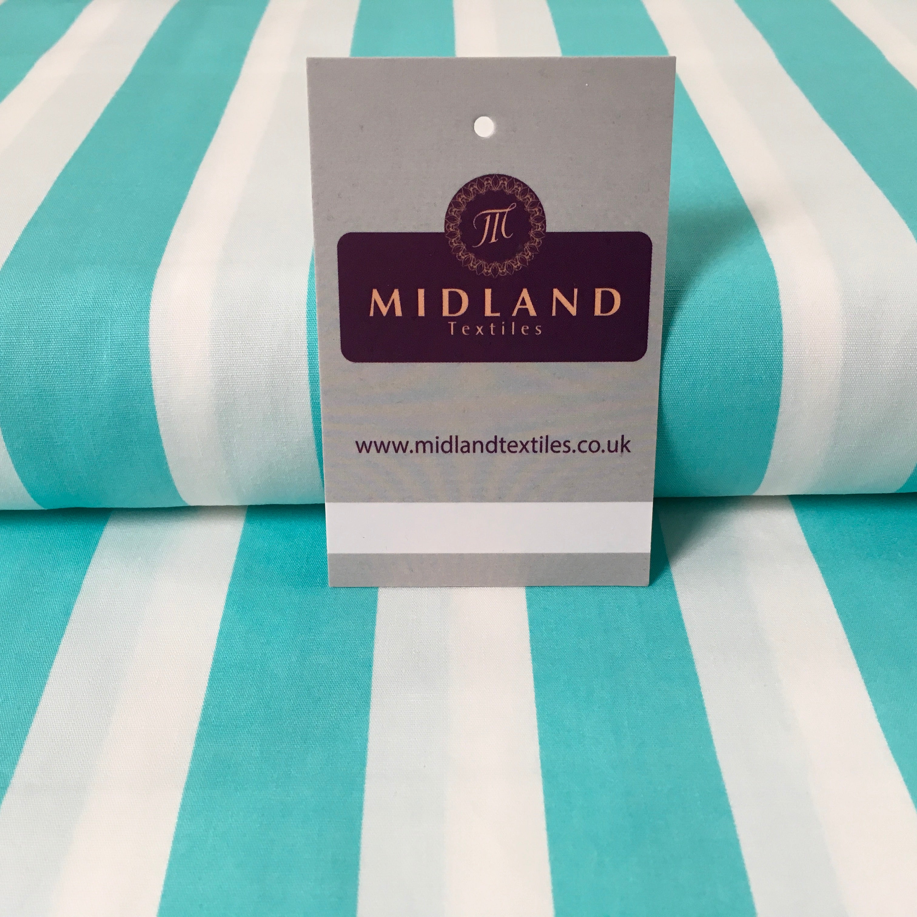 2.5cm Candy Stripped Cotton Poplin shirting, dress Fabric 44' wide MK898 Mtex