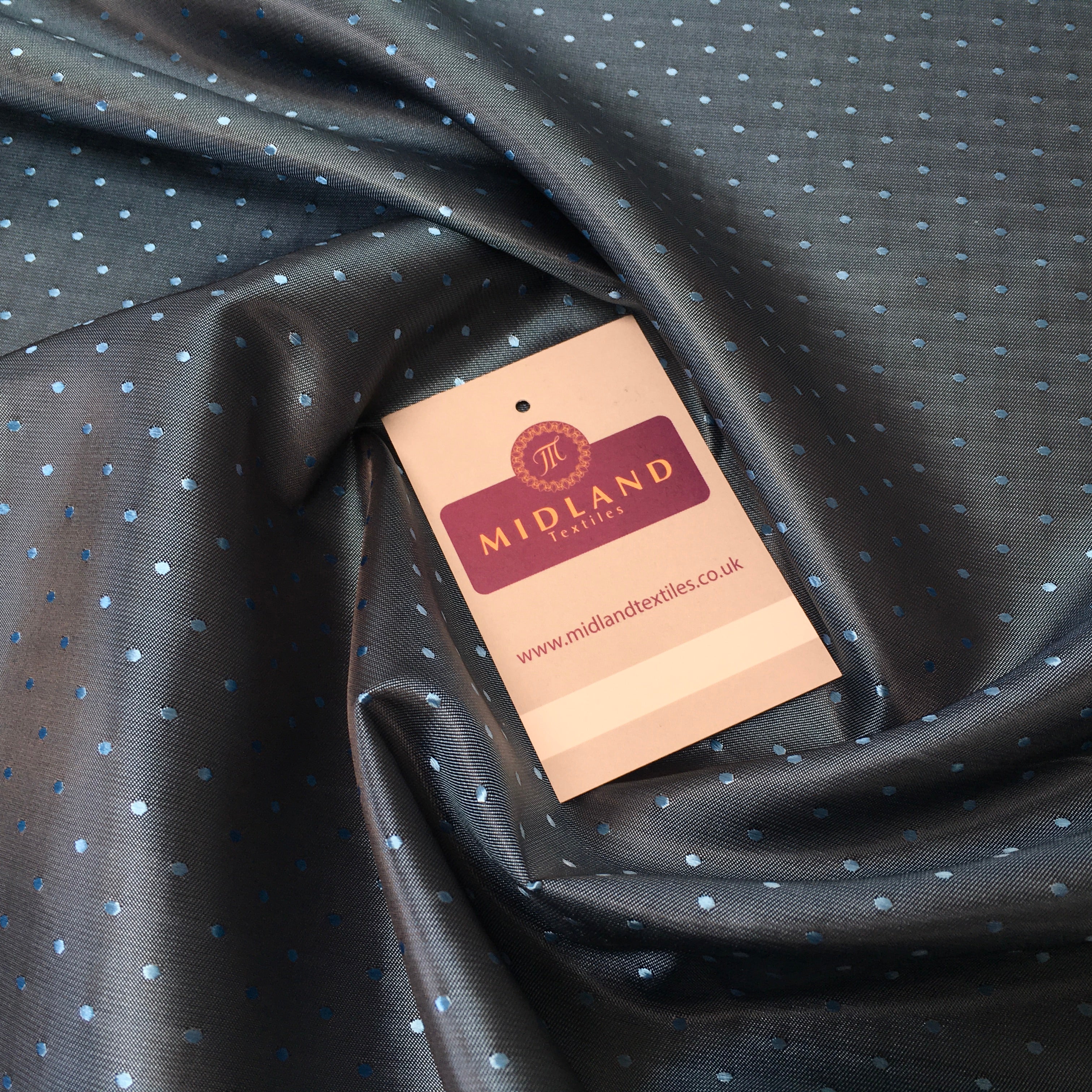 Two Tone Cationic Dobby Spotted Jacquard Lining Fabric 60' Wide MK857 Mtex