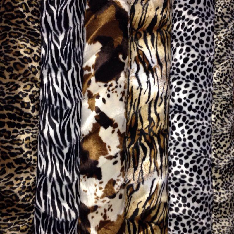2025 ANIMAL PRINT VELBOA FAUX FUR VELOUR FABRIC CRAFT MATERIAL 60' WIDE M220