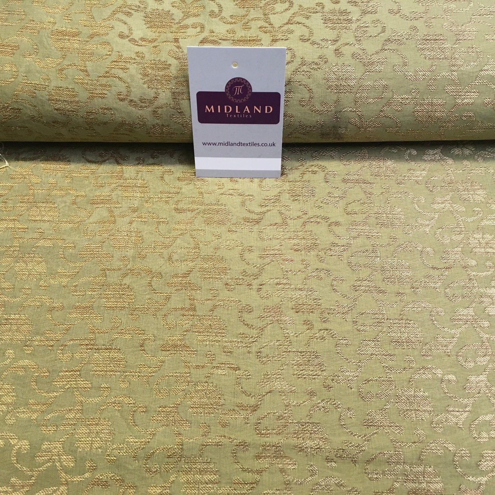 Indian Gold Floral Banarsi Brocade faux Silk Waistcoat Fabric 52' Wide MA872