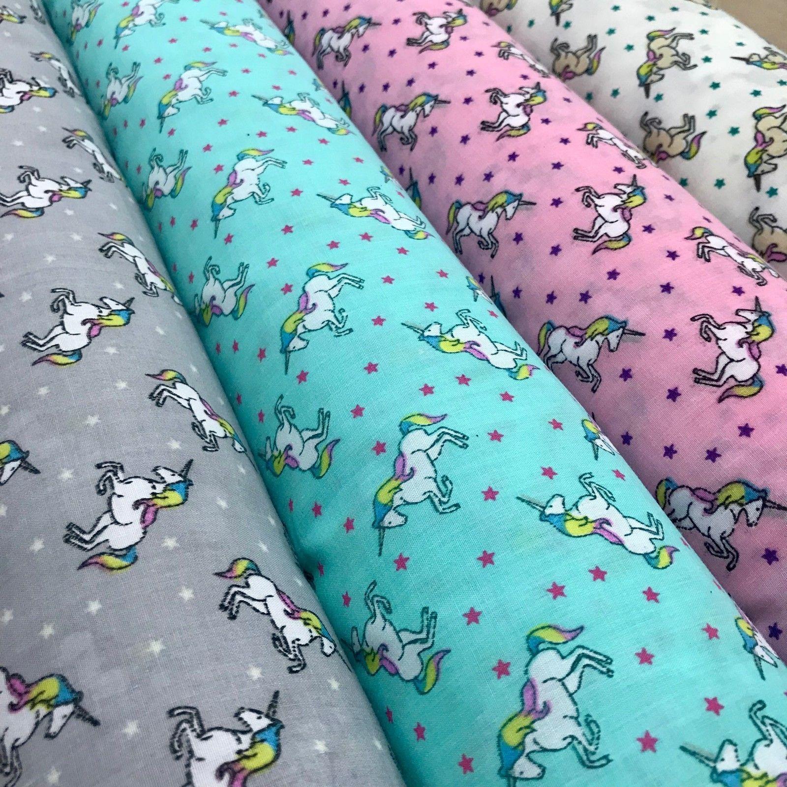 Mythical Unicorn Star Printed Polycotton Fabric 44' Wide MH973 Mtex