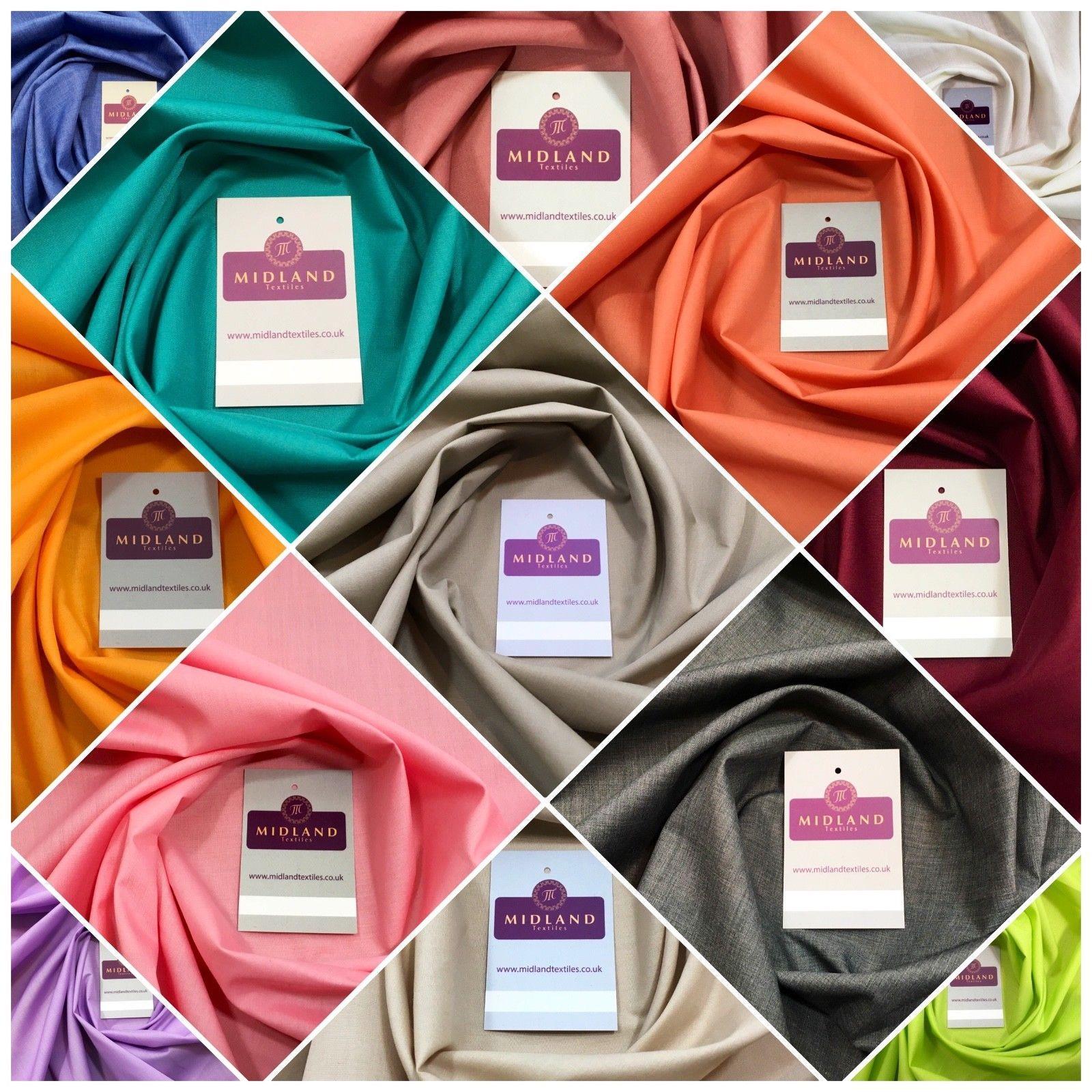 Full roll 35m of Plain Poly cotton Fabric 110cm MA820