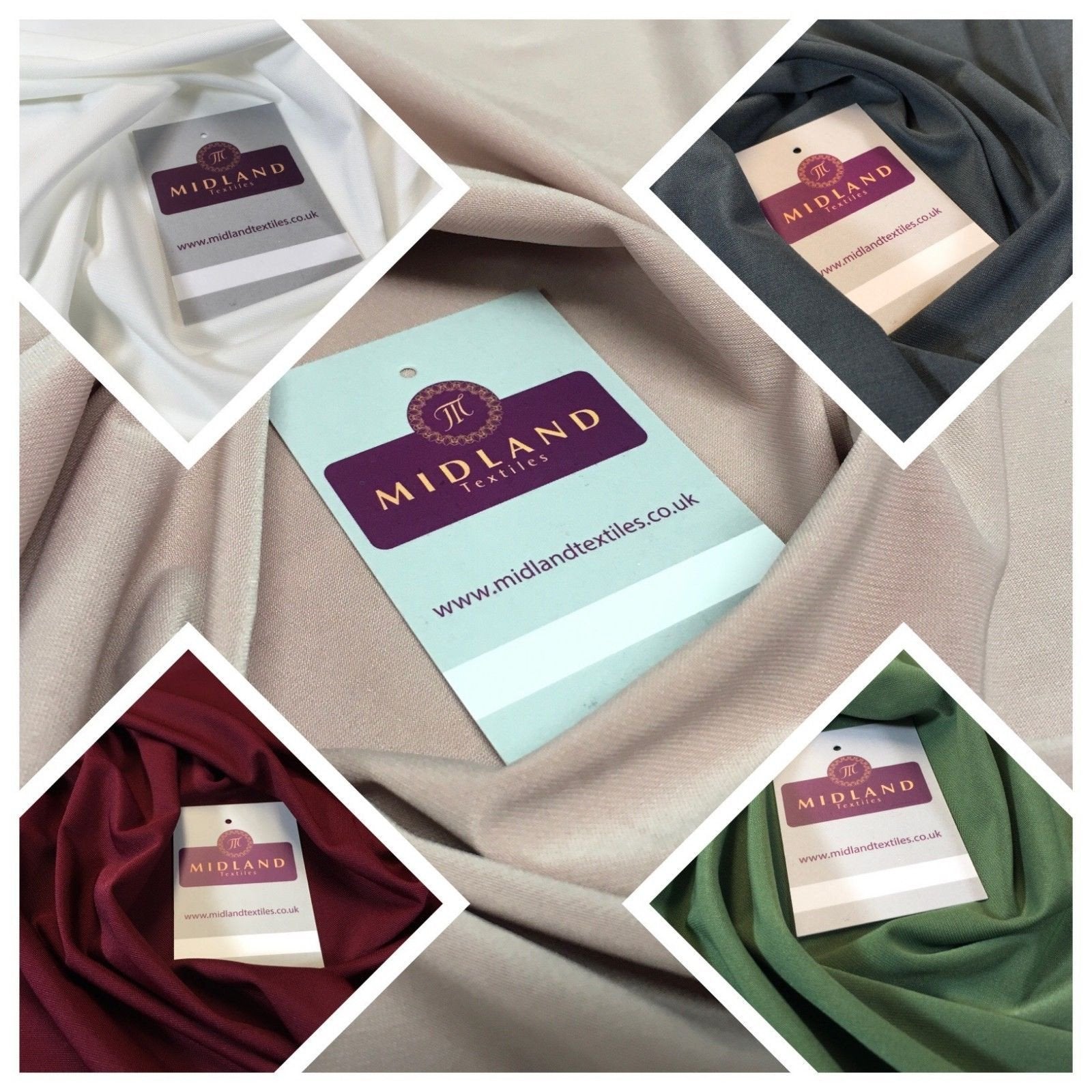 Plain elastane stretch ity jersey dress fabric 58' Wide M719 Mtex