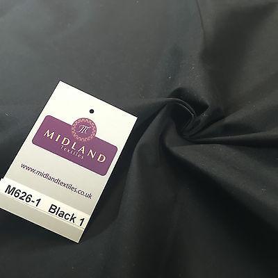 Plain Cotton Poplin one way stretch Dress Fabric 58' M626 Mtex