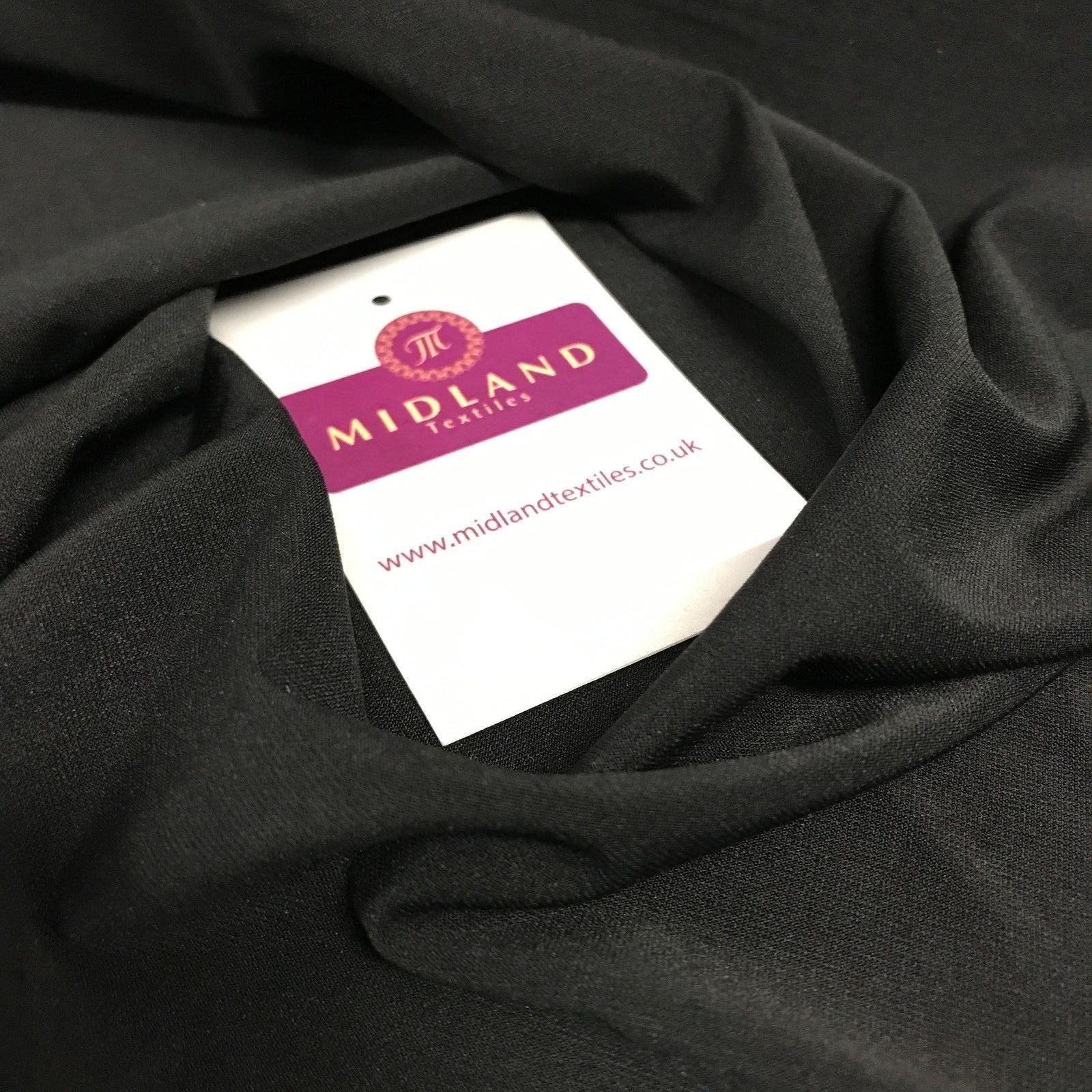 Plain elastane stretch ity jersey dress fabric 58' Wide M719 Mtex